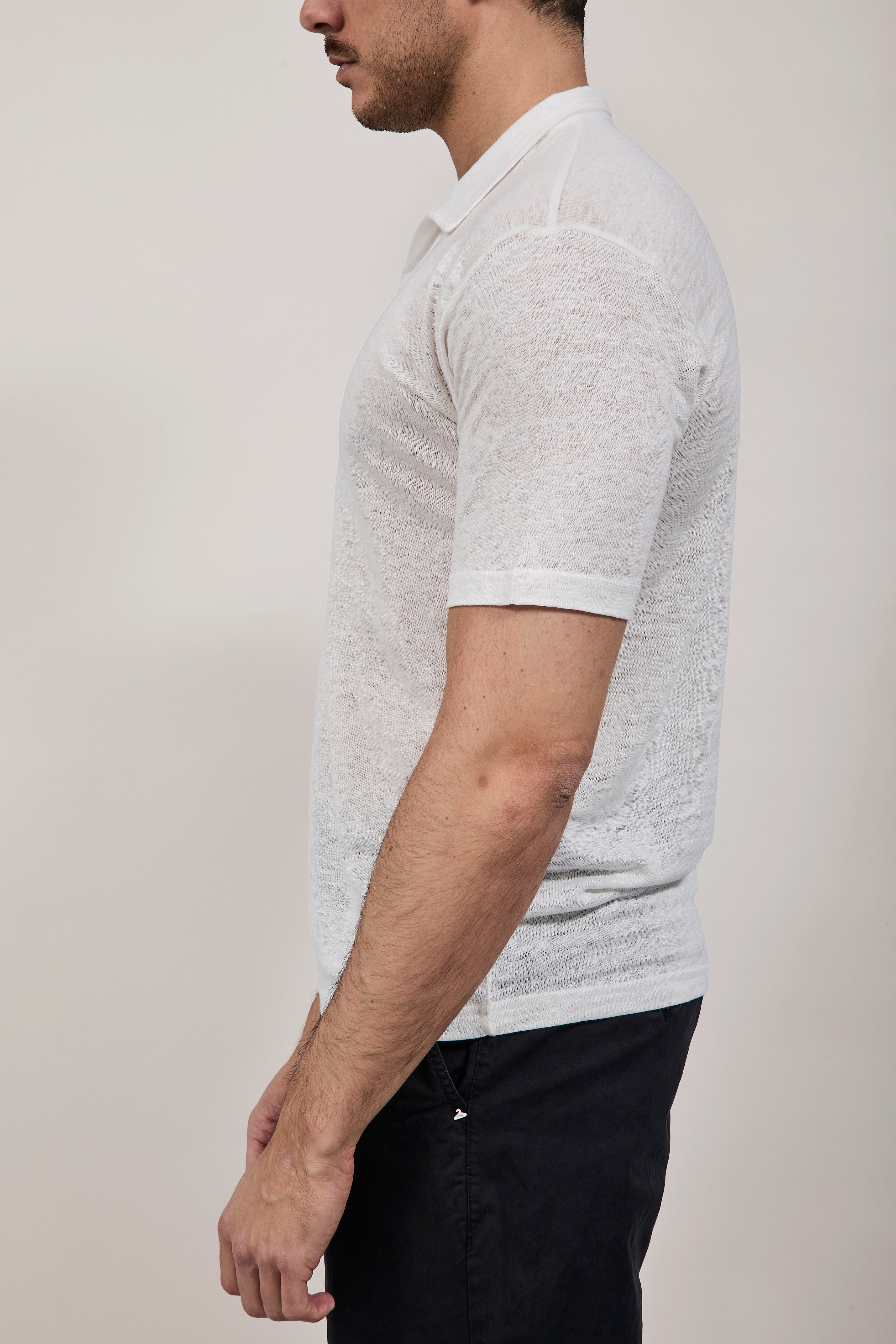 Polo Alta Tensione Lino Latte F64