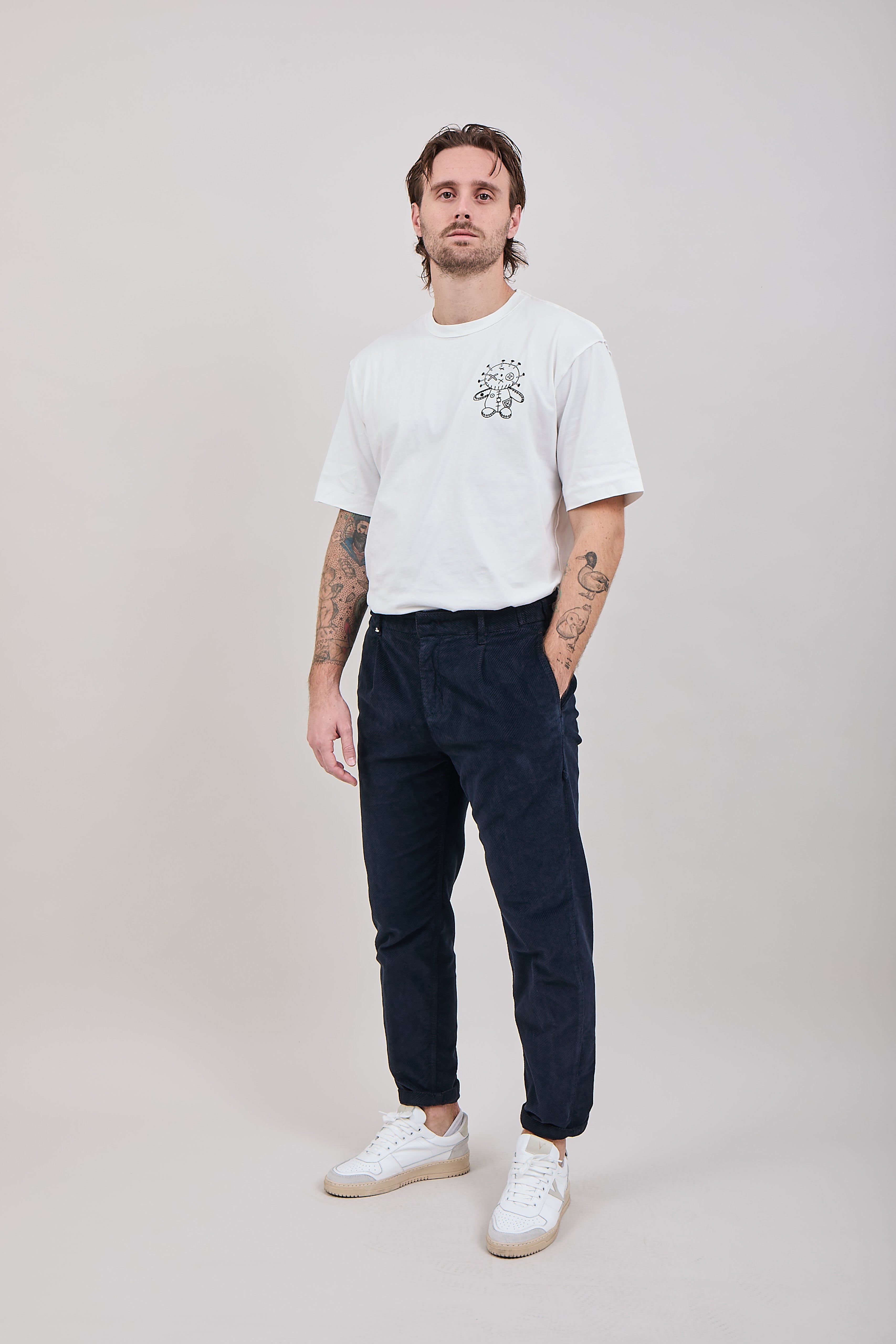 Pantalone Berna Velluto Blu 110