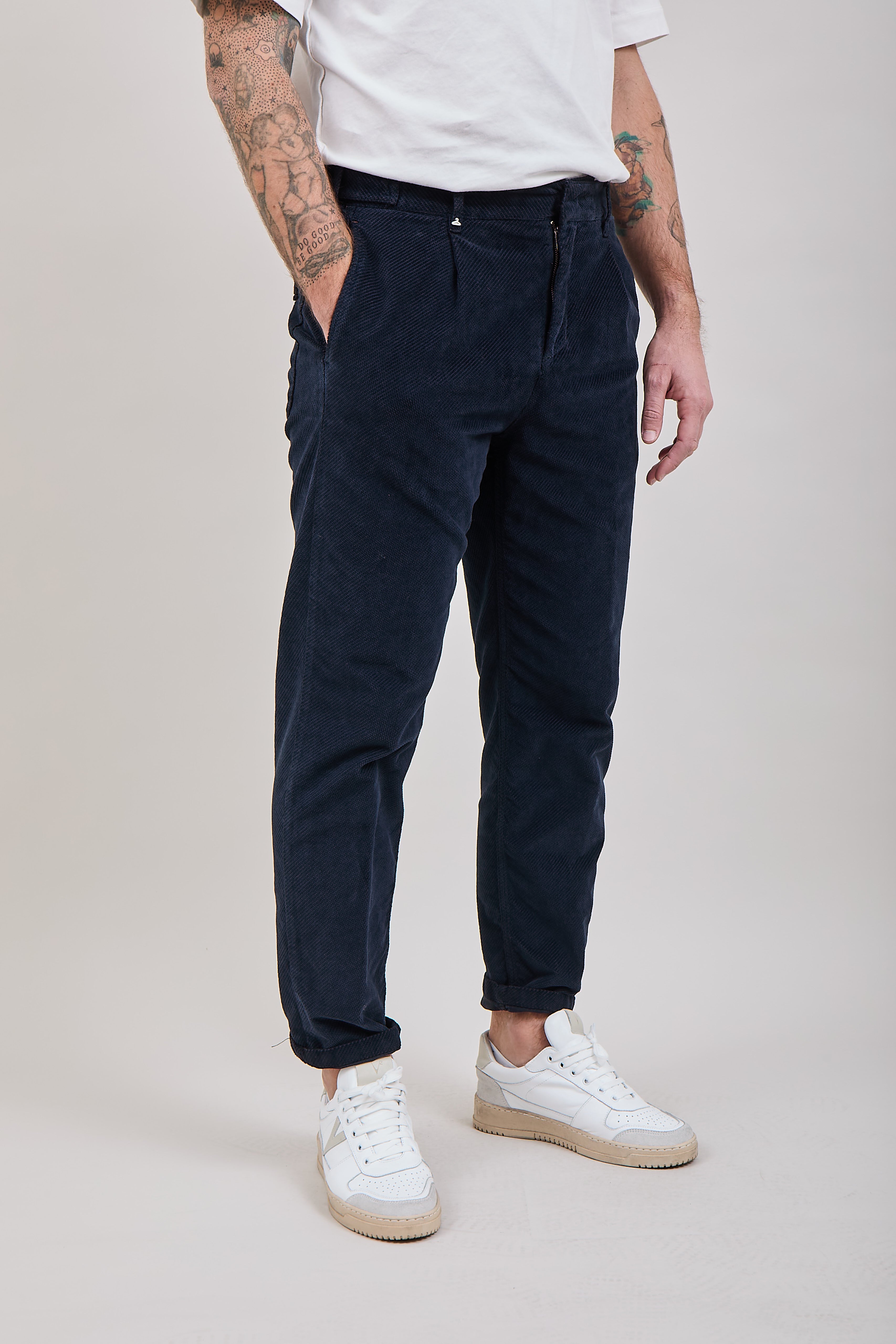 Pantalone Berna Velluto Blu 110