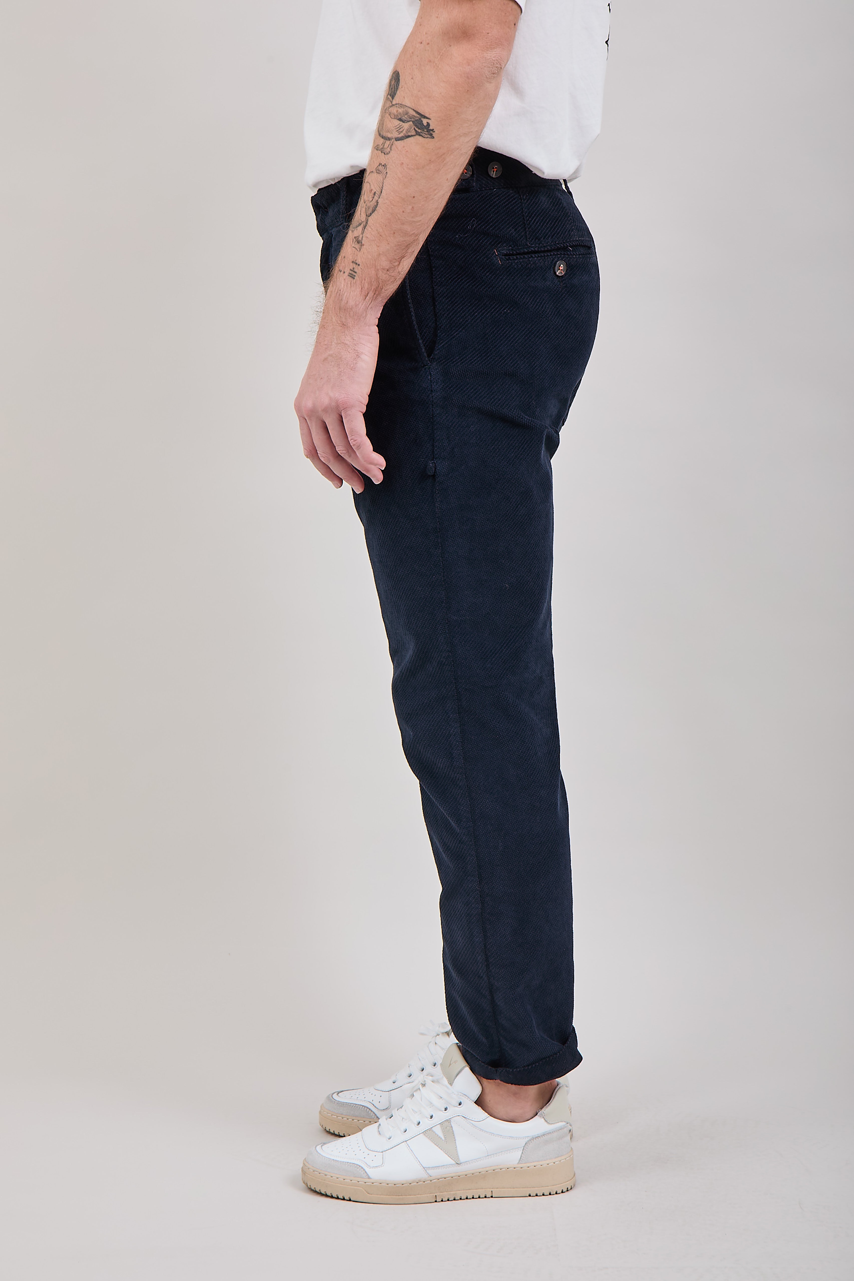 Pantalone Berna Velluto Blu 110