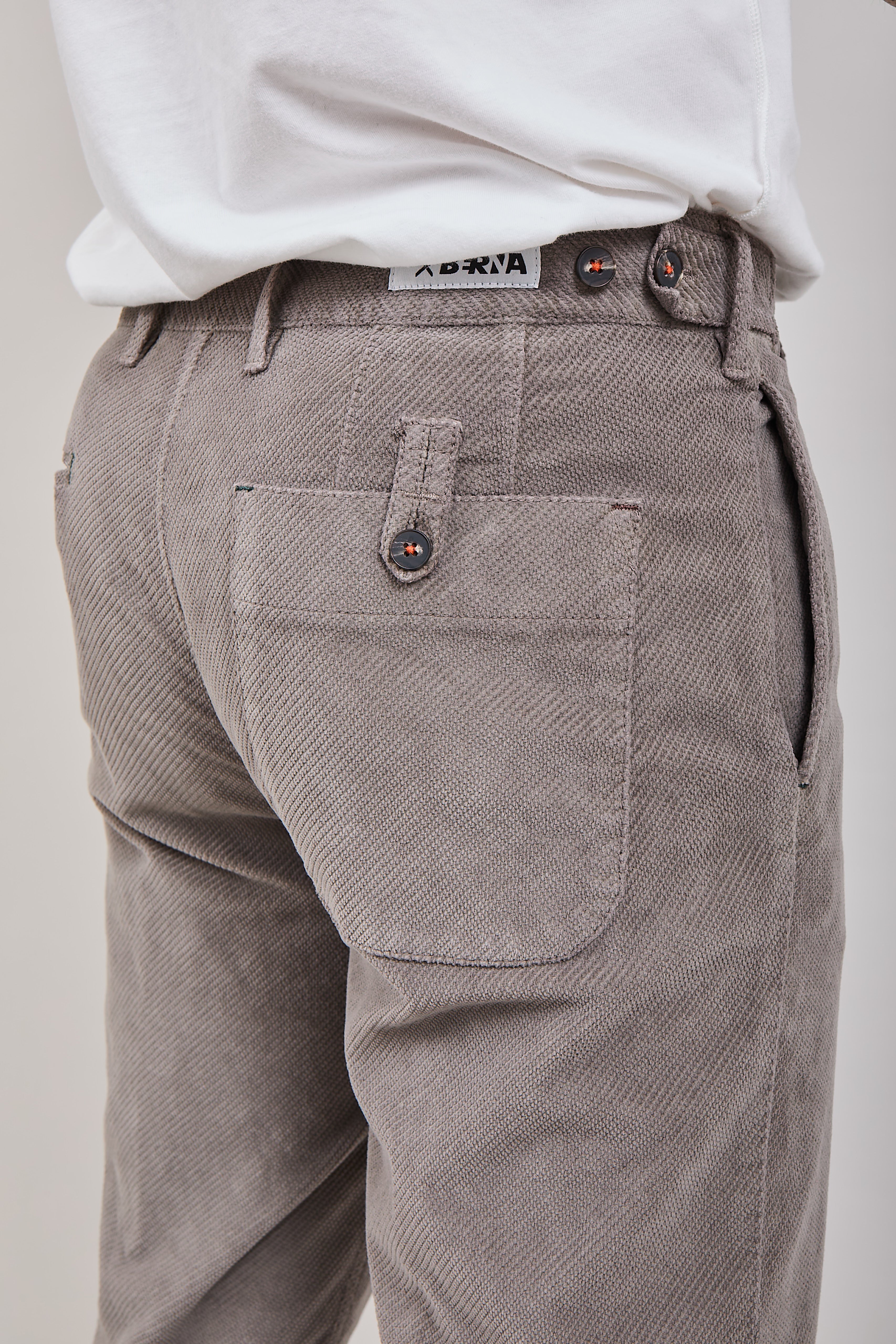 Pantalone Berna Velluto Tortora 110