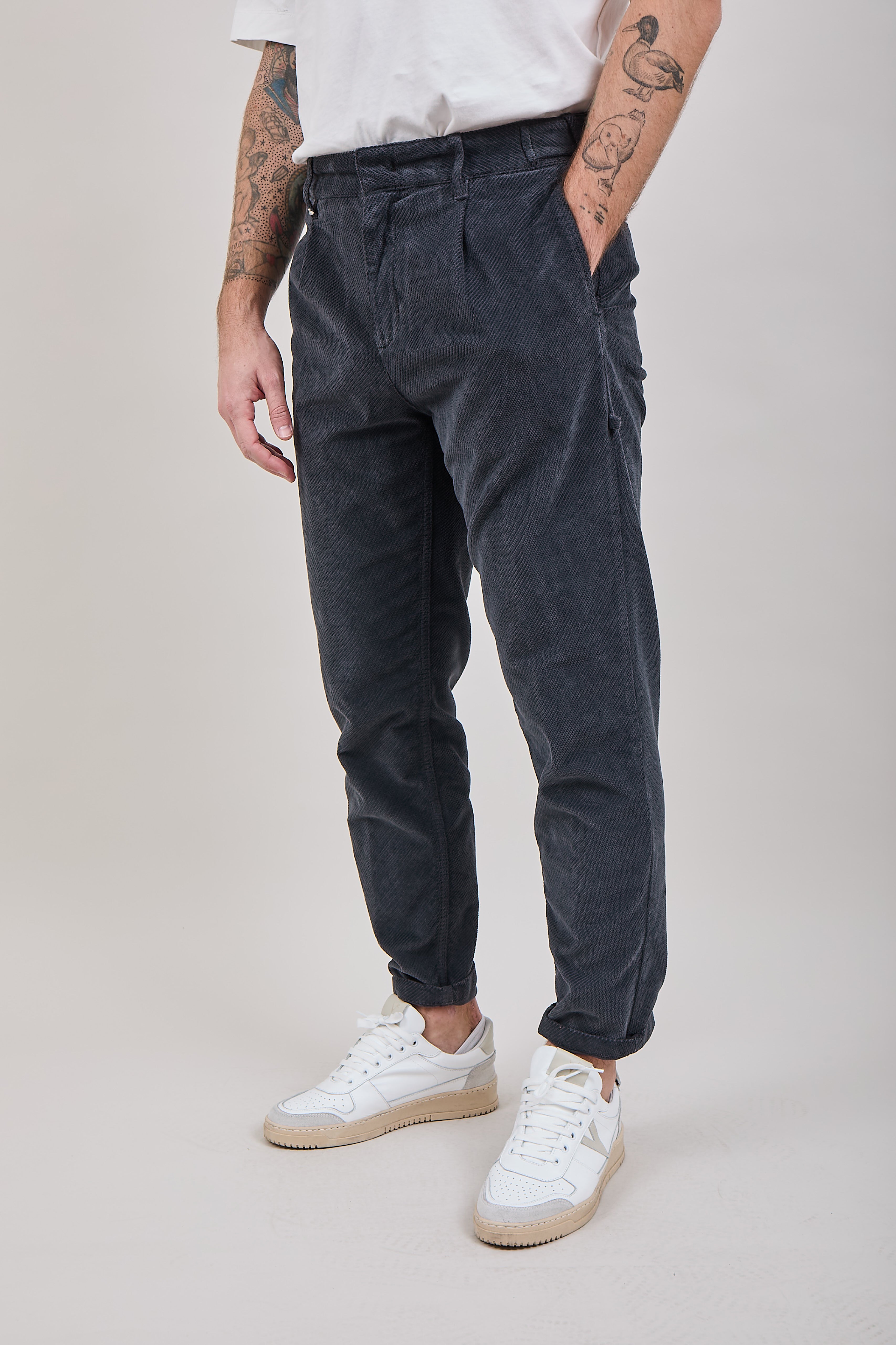 Pantalone Berna Velluto Asfalto 110