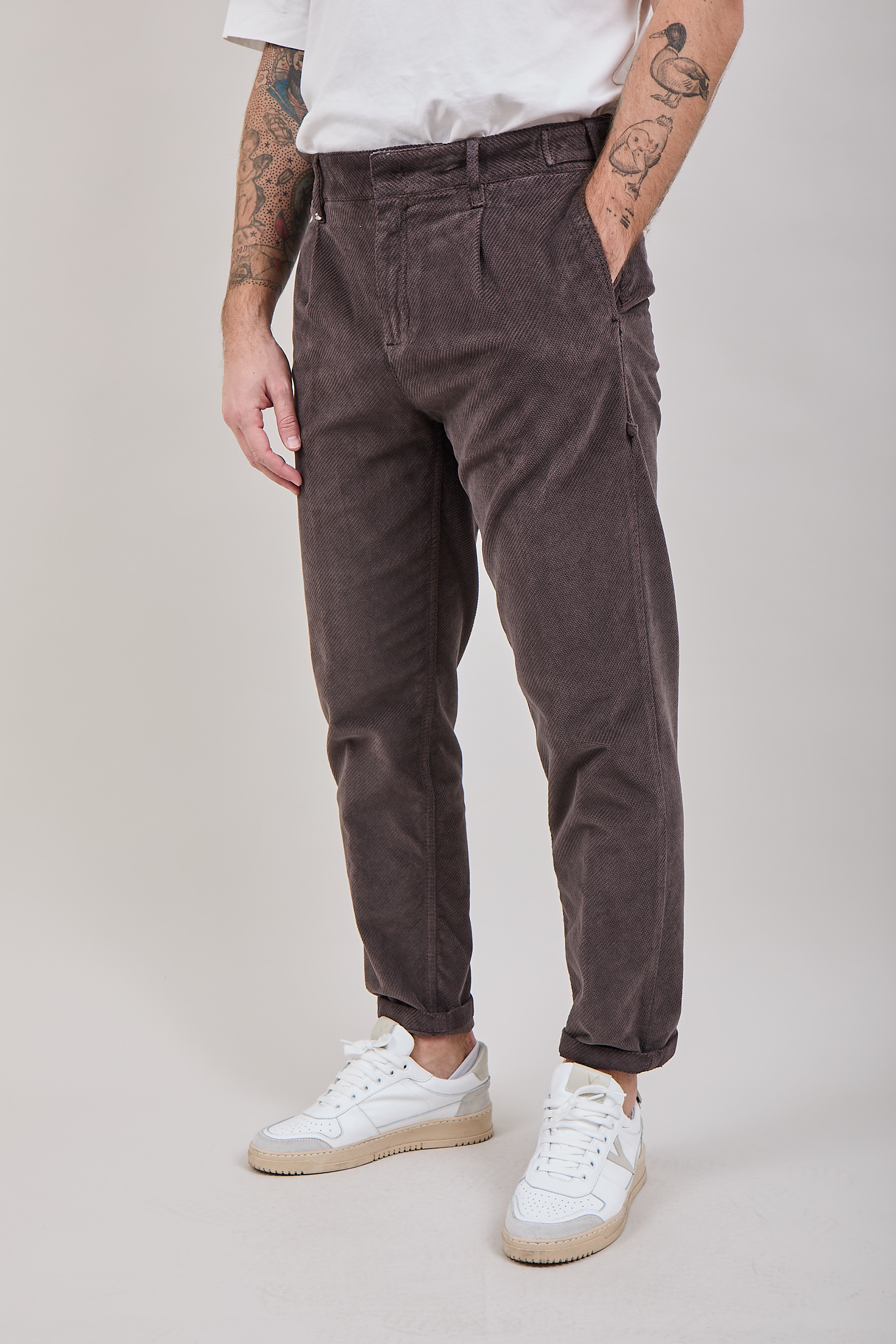 Pantalone Berna Velluto Caffè 110