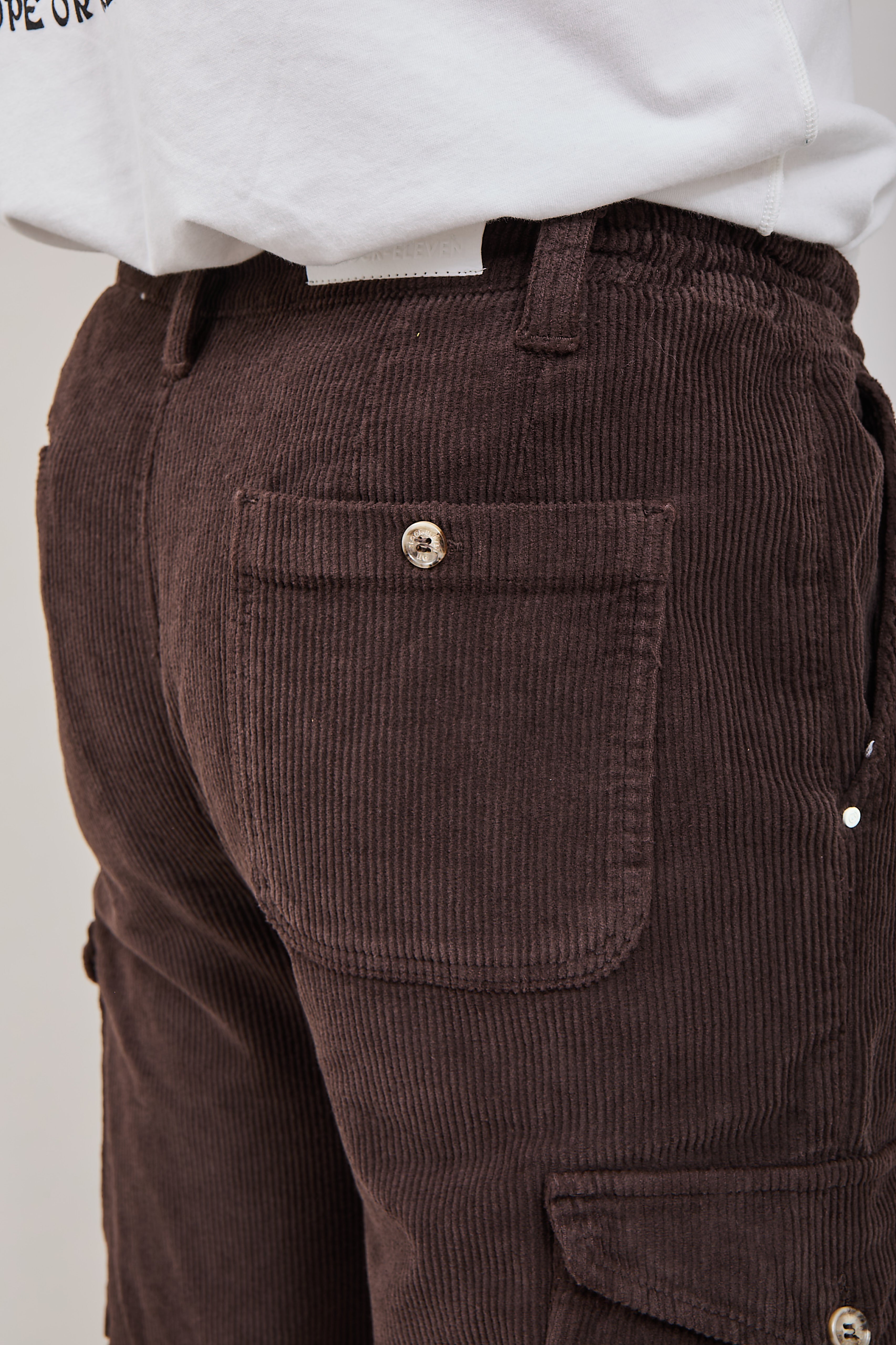 Pantalone Block Eleven Cargo Velluto Castagno