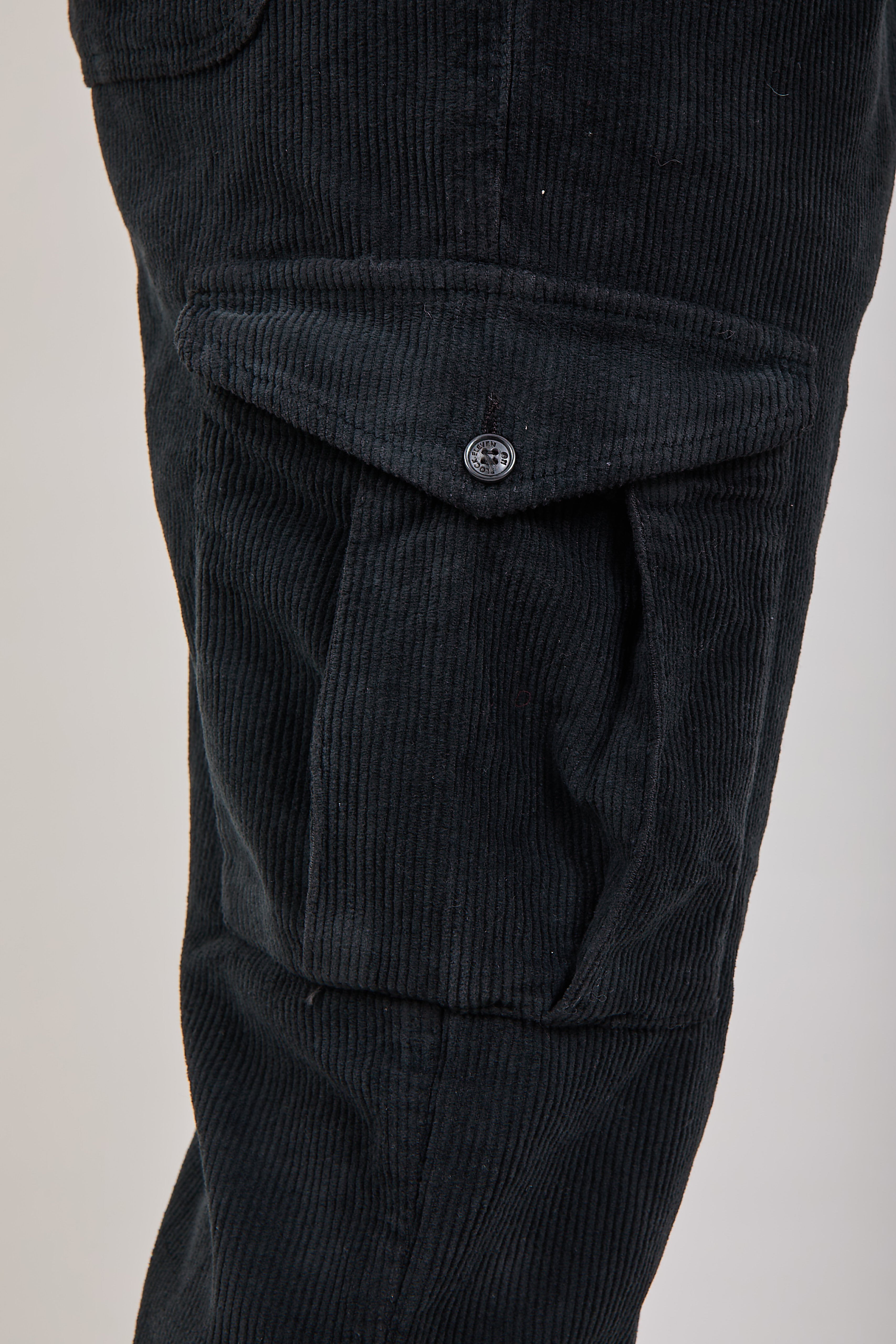 Pantalone Block Eleven Cargo Velluto Nero