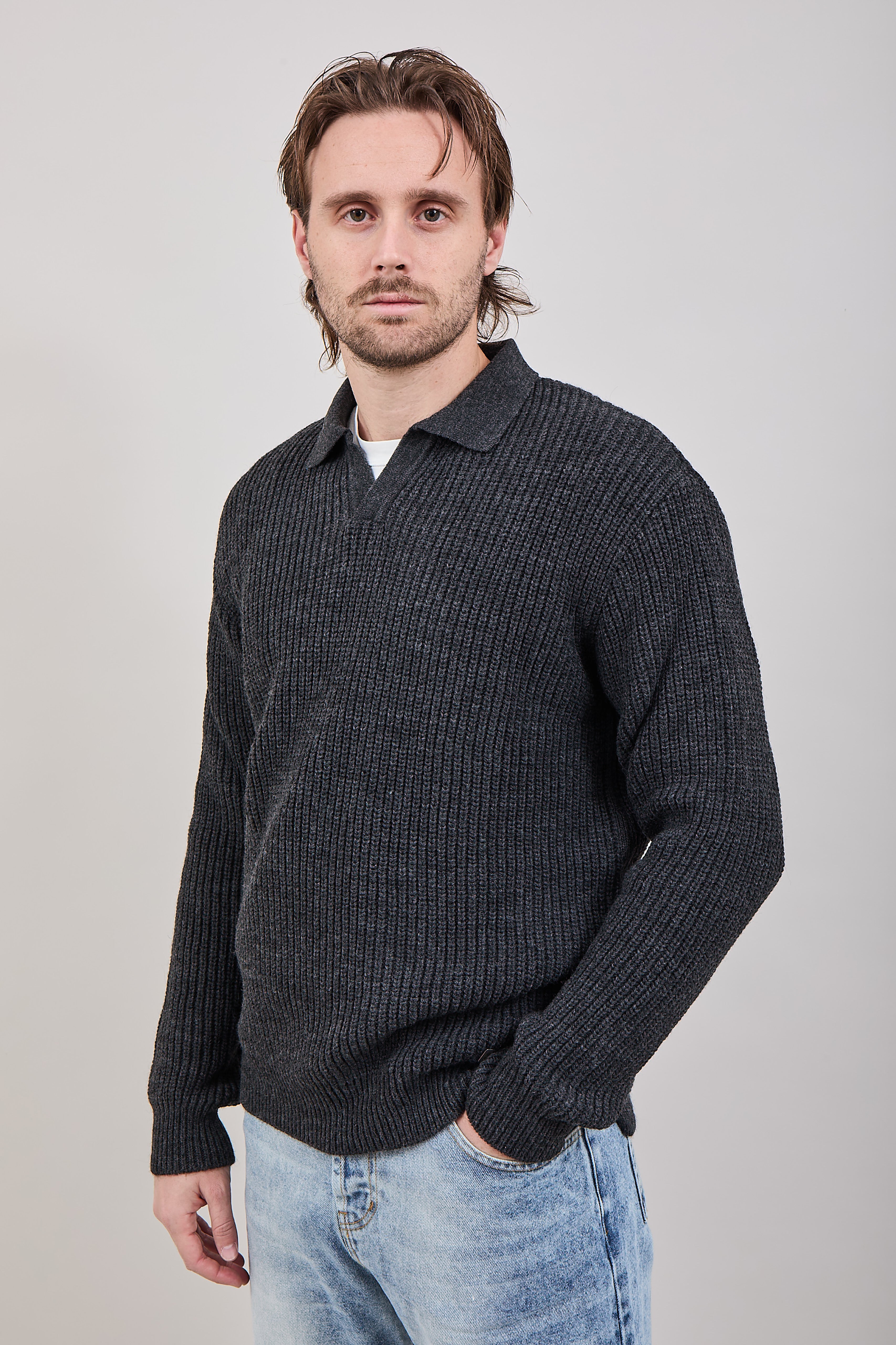 Maglione Block Eleven Polo Ferro