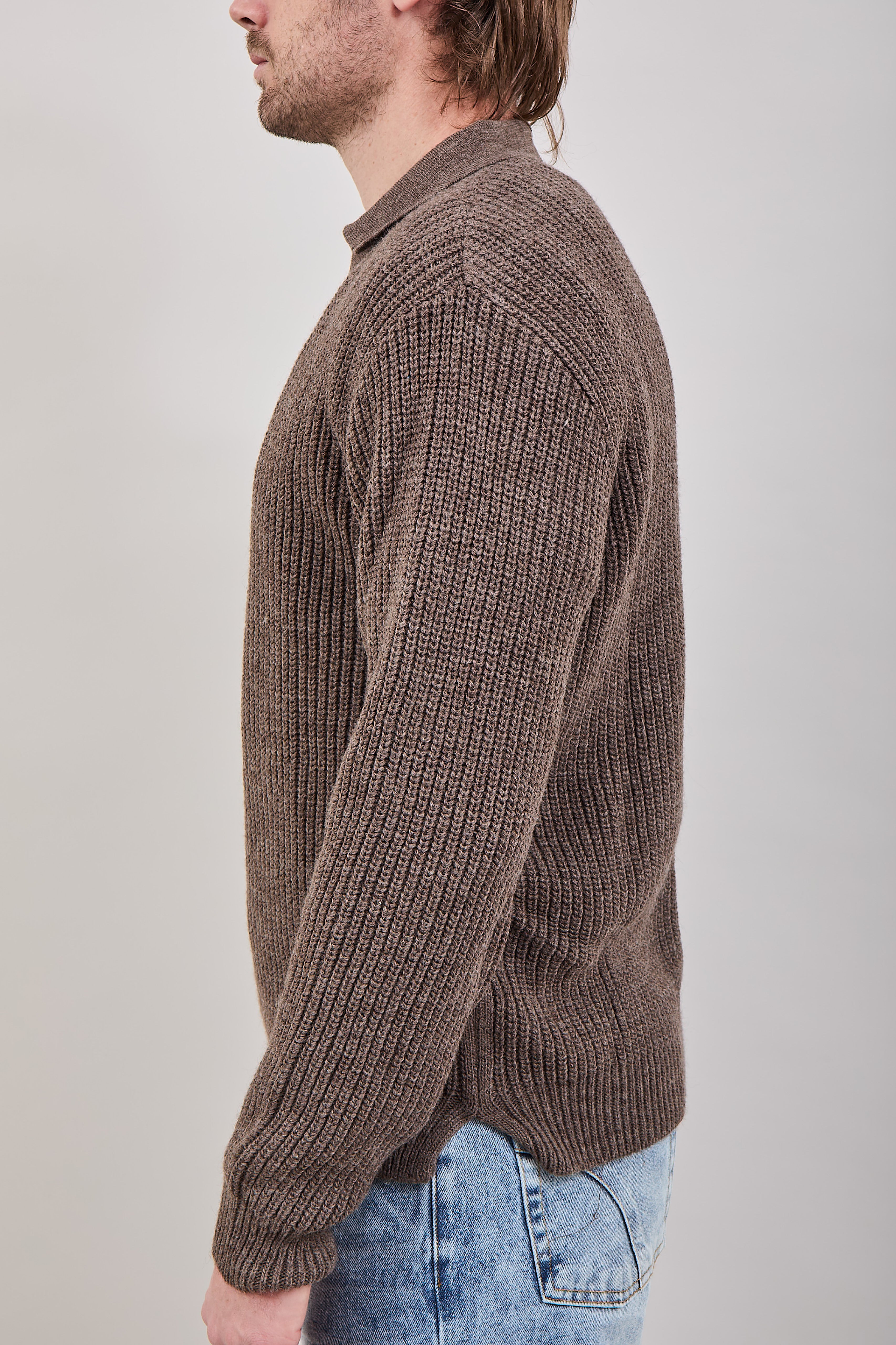 Maglione Block Eleven Polo Castagno