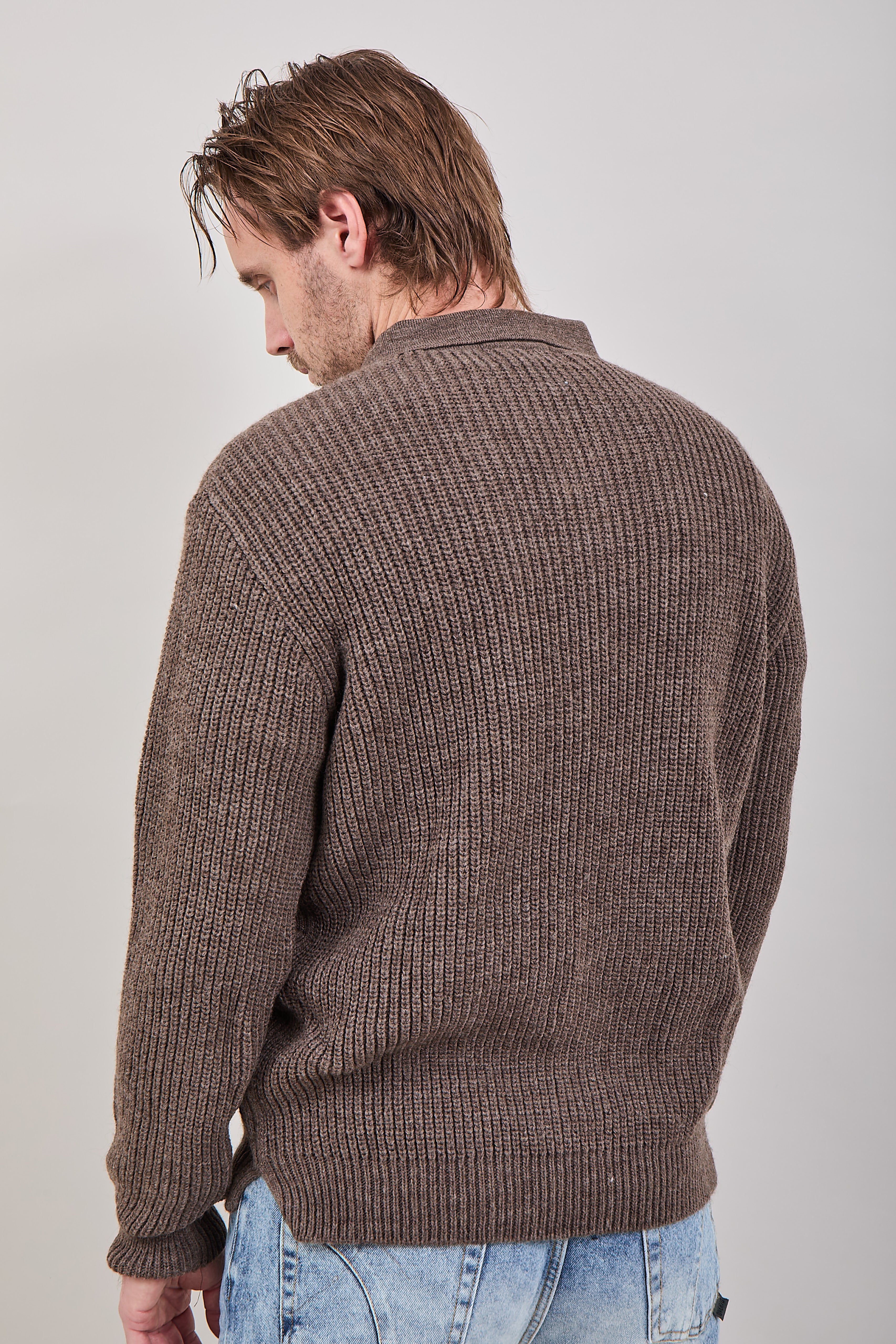 Maglione Block Eleven Polo Castagno