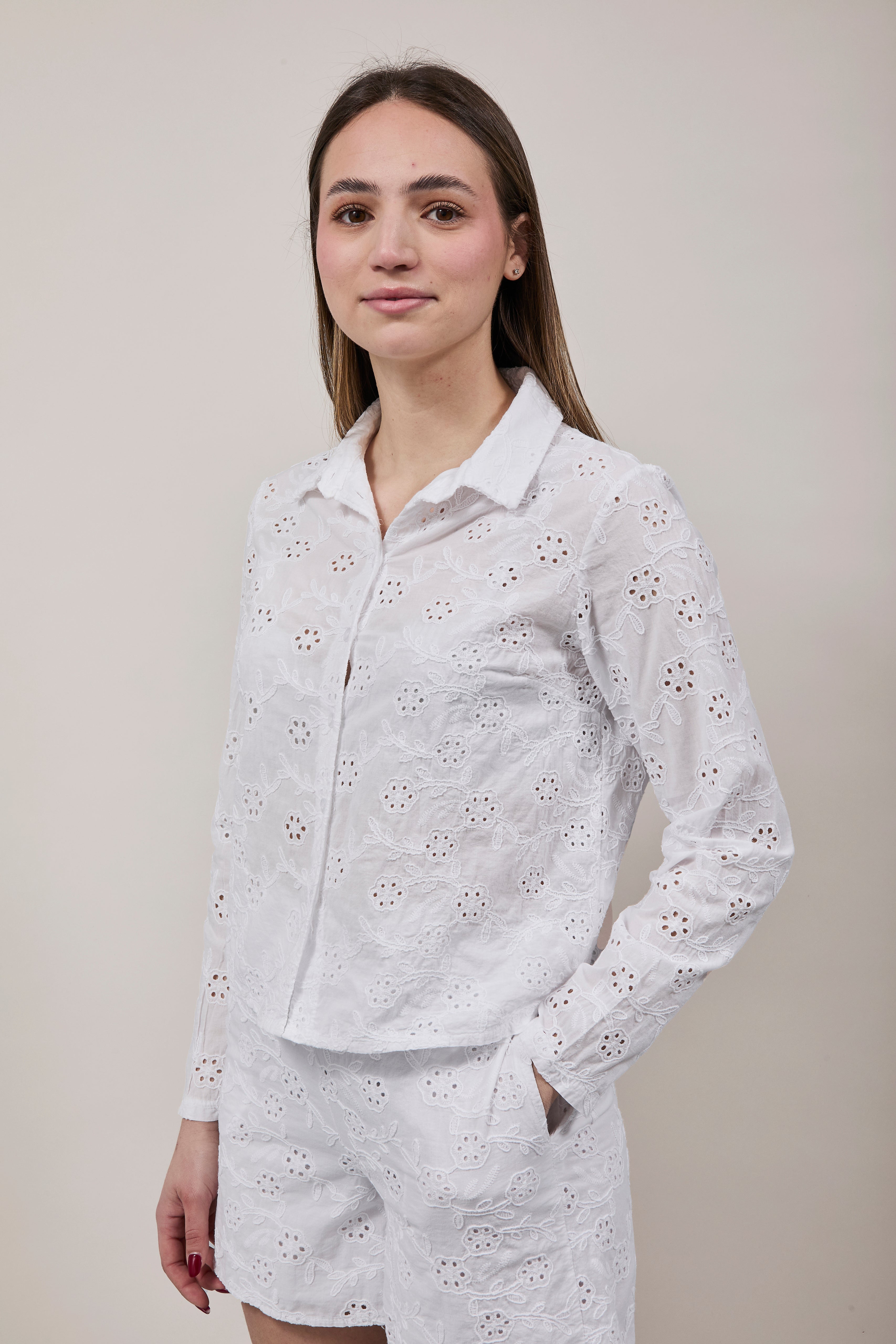 Camicia Lokita San gallo Bianca