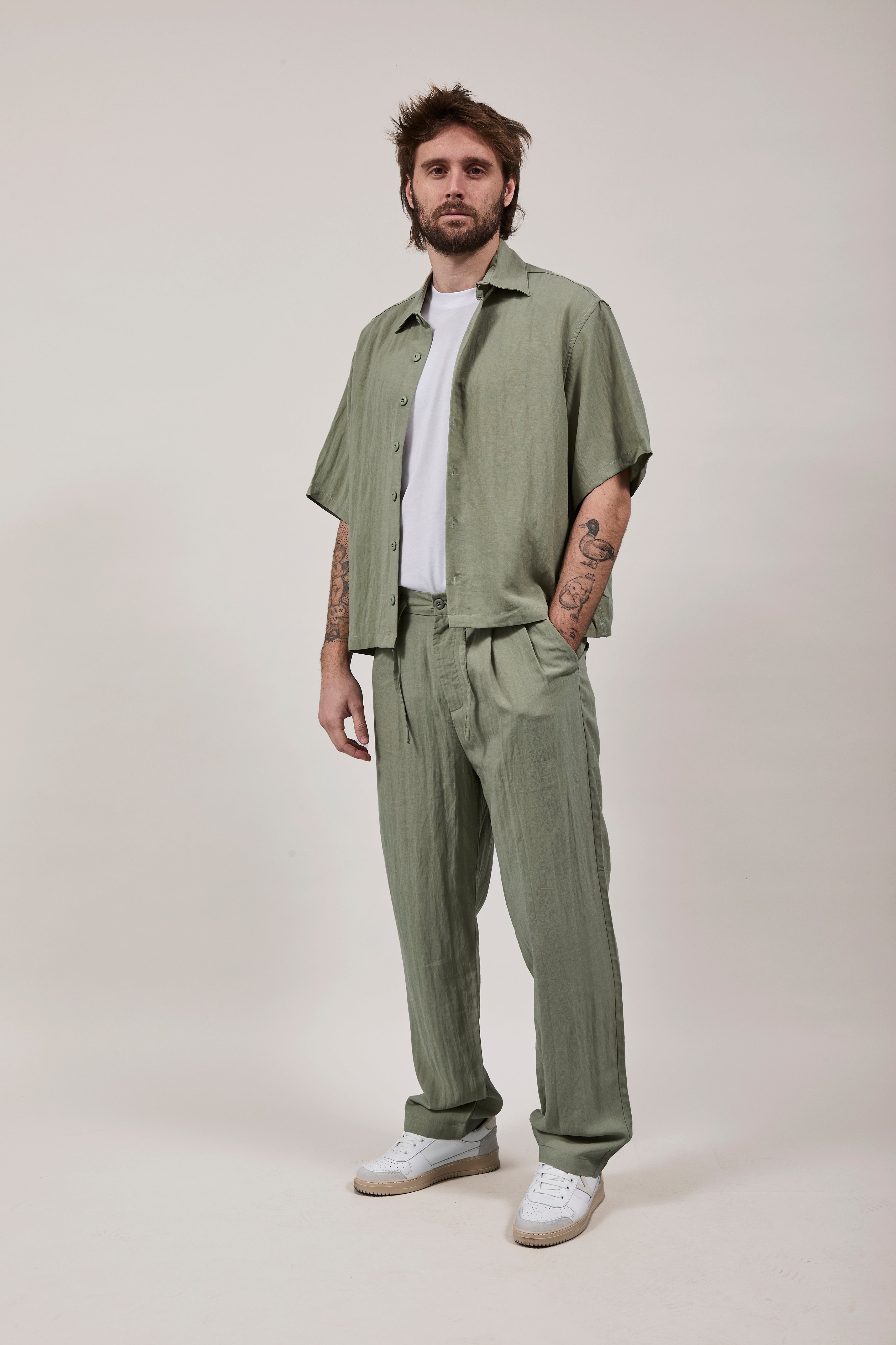 Pantalone Berna Tencel 102 Salvia