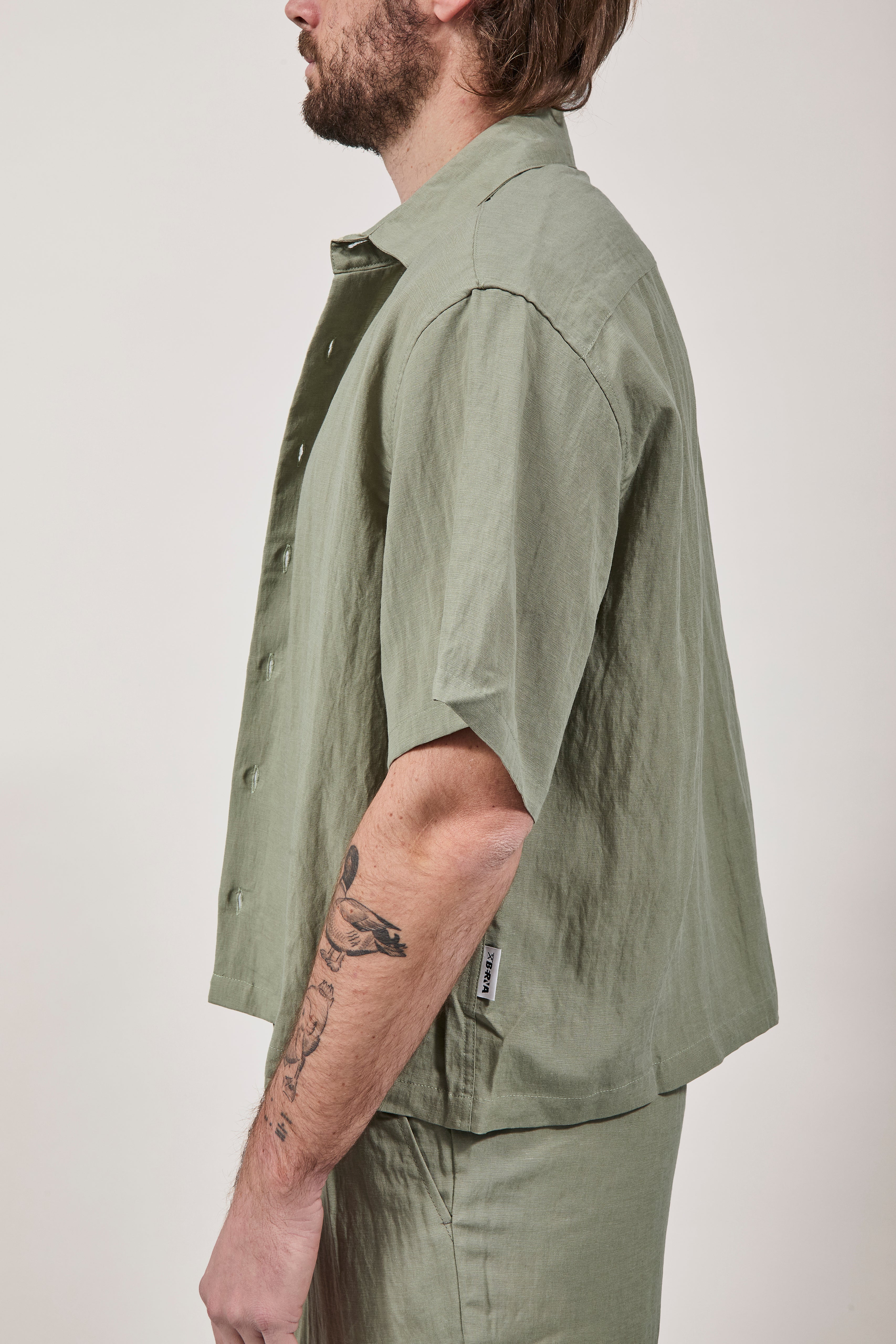 Camicia Crop Berna Tencel 102 Salvia