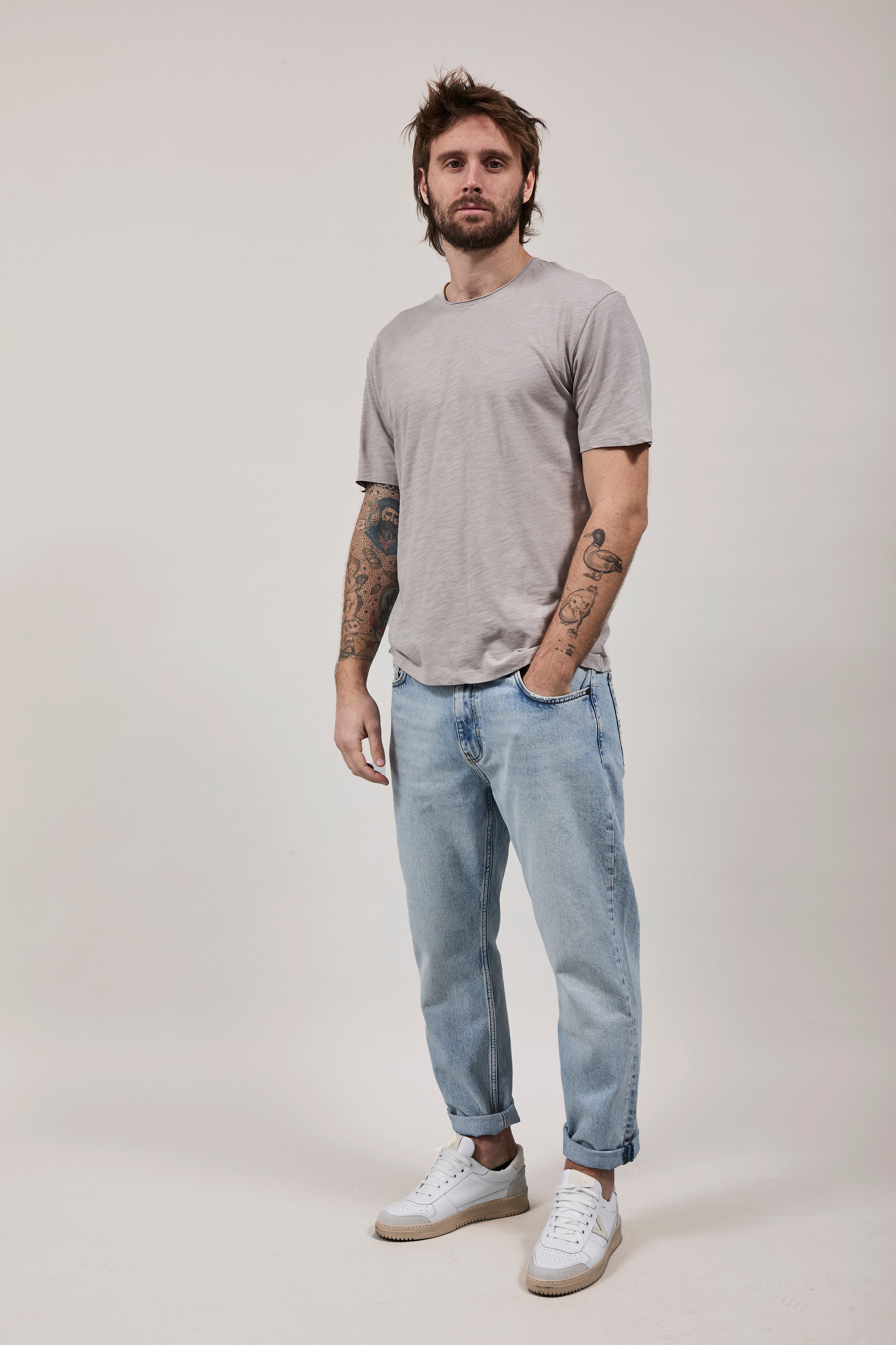 T-Shirt Gianni Lupo 1053 Grigio Chiaro