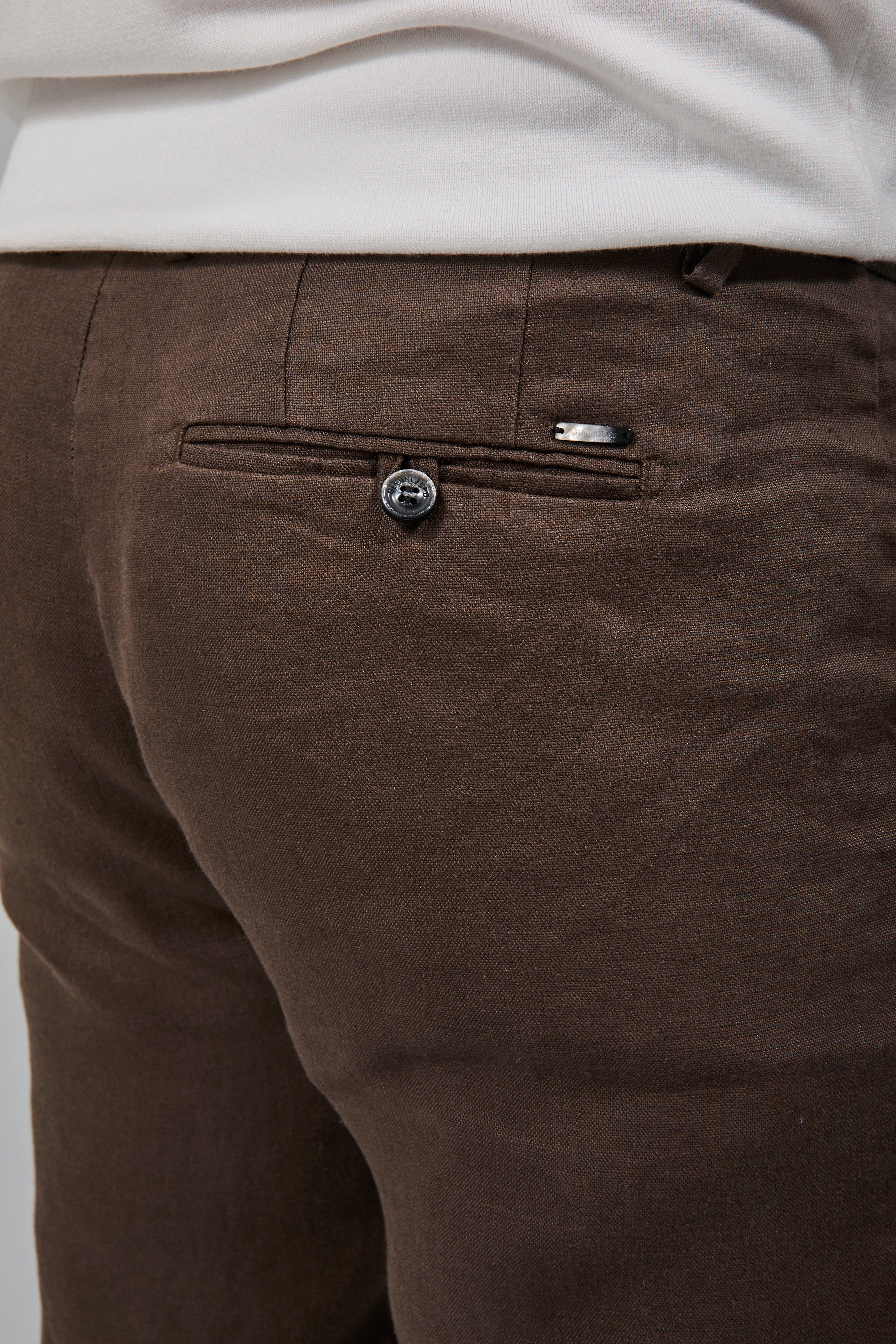 Pantalone Lino Gianni Lupo Michigan Caffè