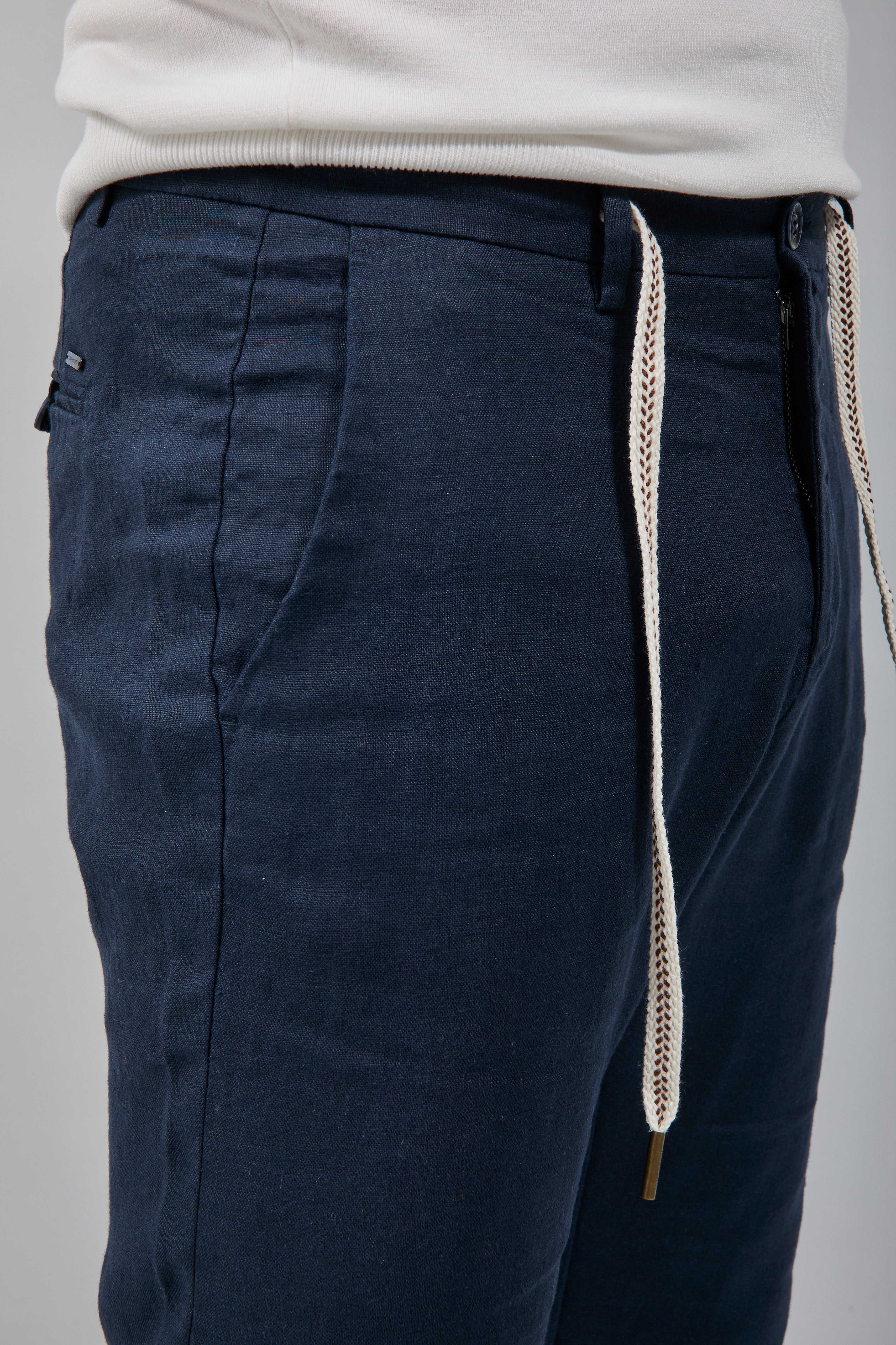 Pantalone Lino Gianni Lupo Michigan Navy