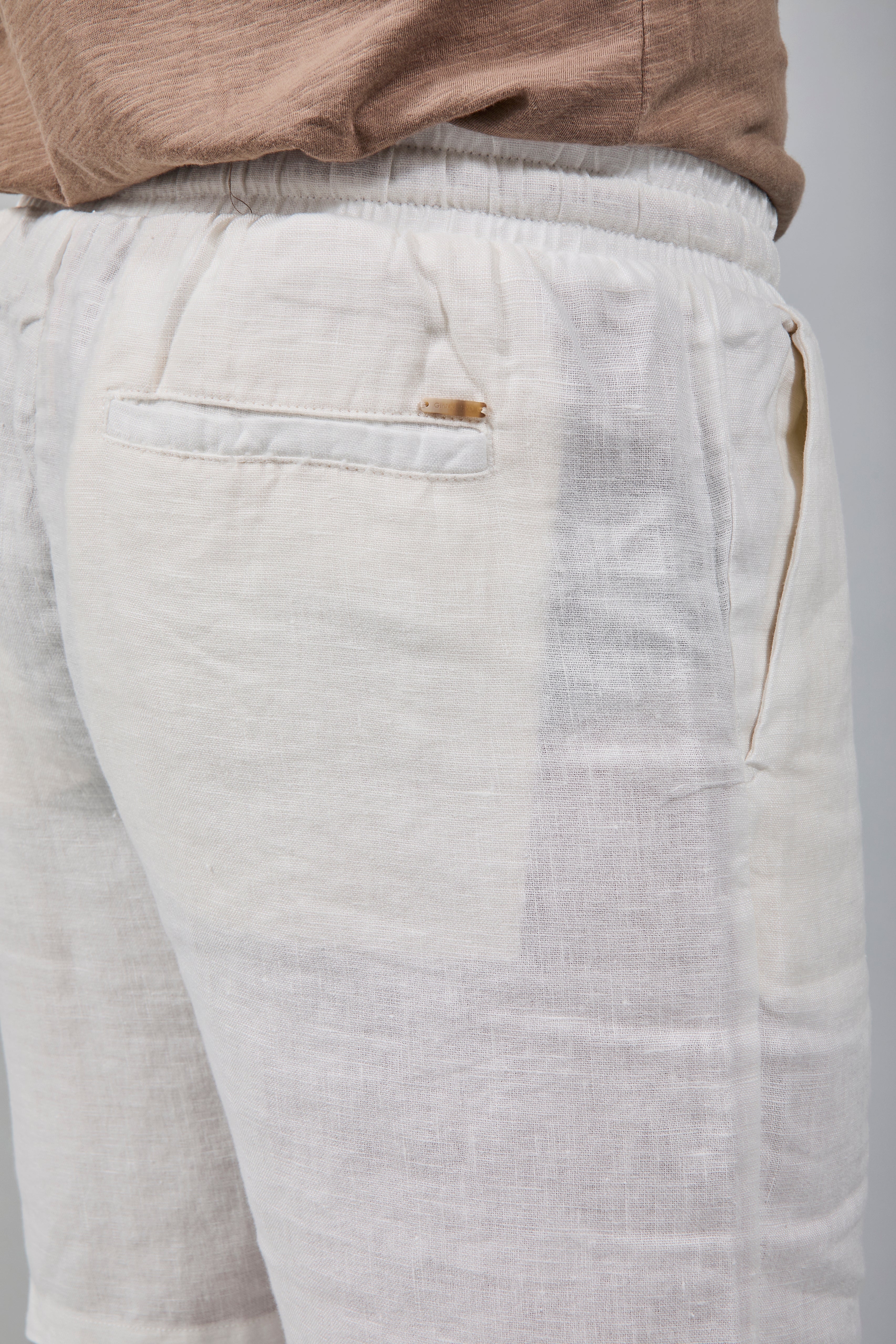 Bermuda Gianni Lupo Lino 3269 Bianco