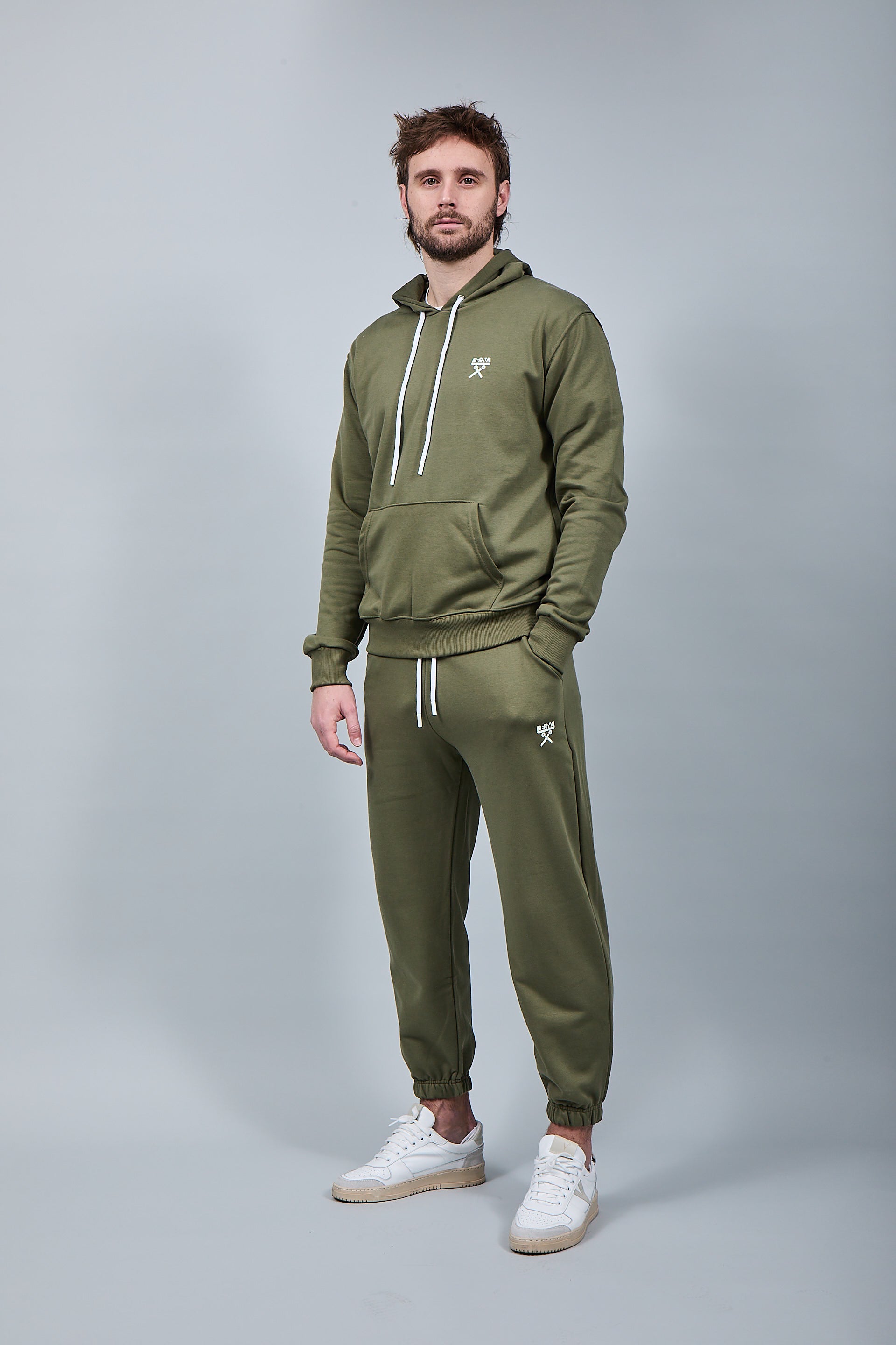 Felpa Berna Cappuccio Muschio 52