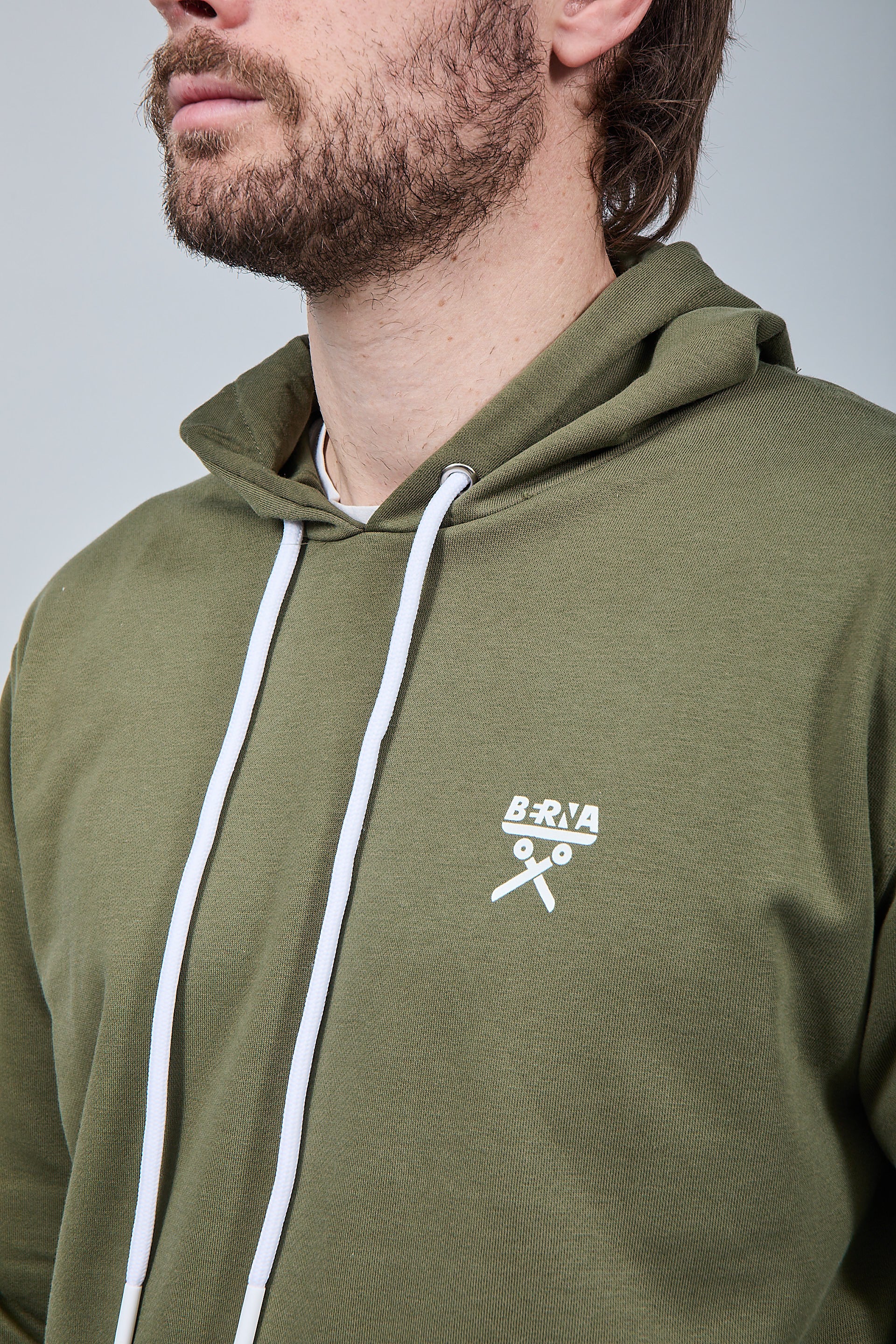 Felpa Berna Cappuccio Muschio 52