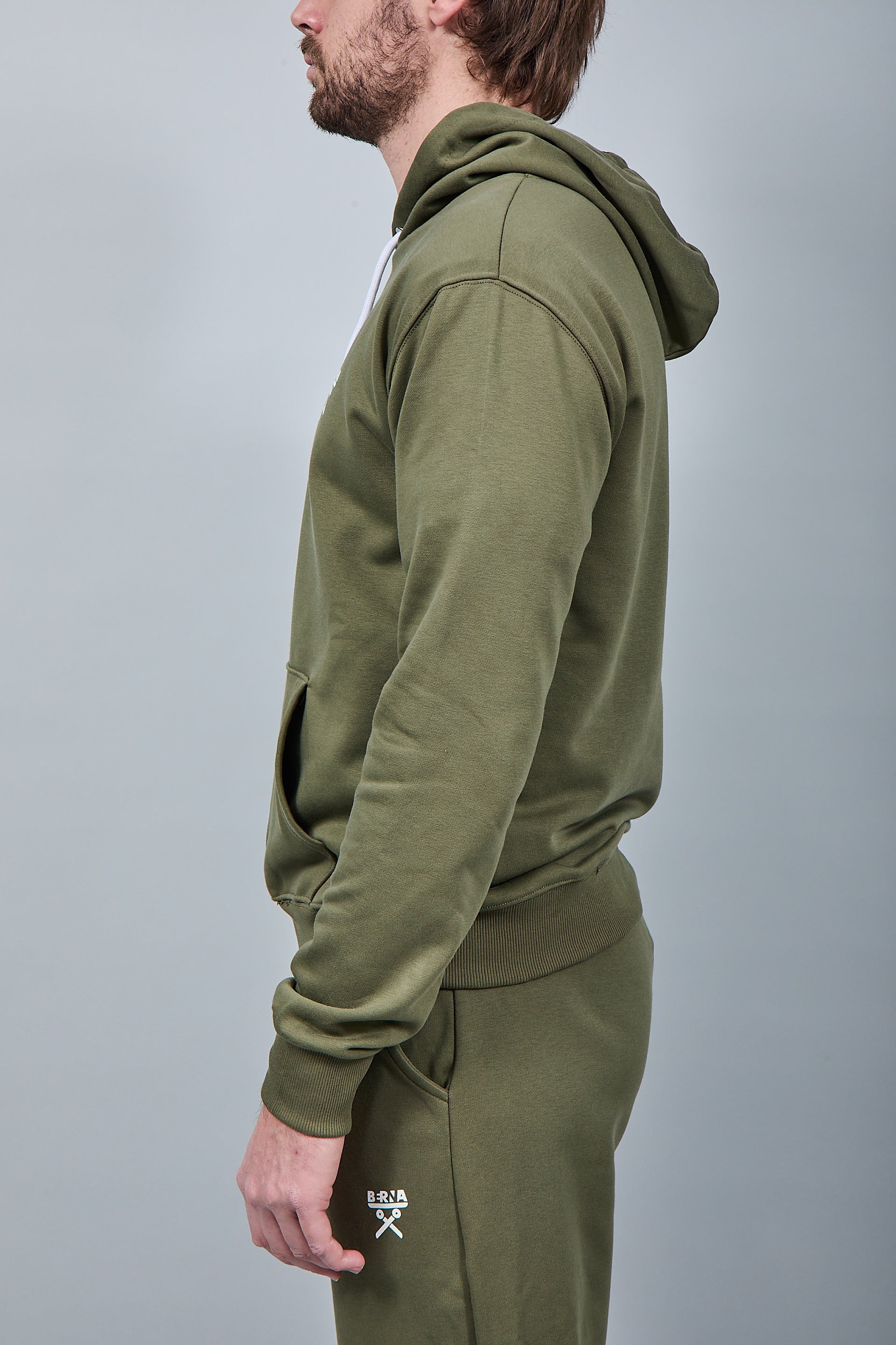 Felpa Berna Cappuccio Muschio 52