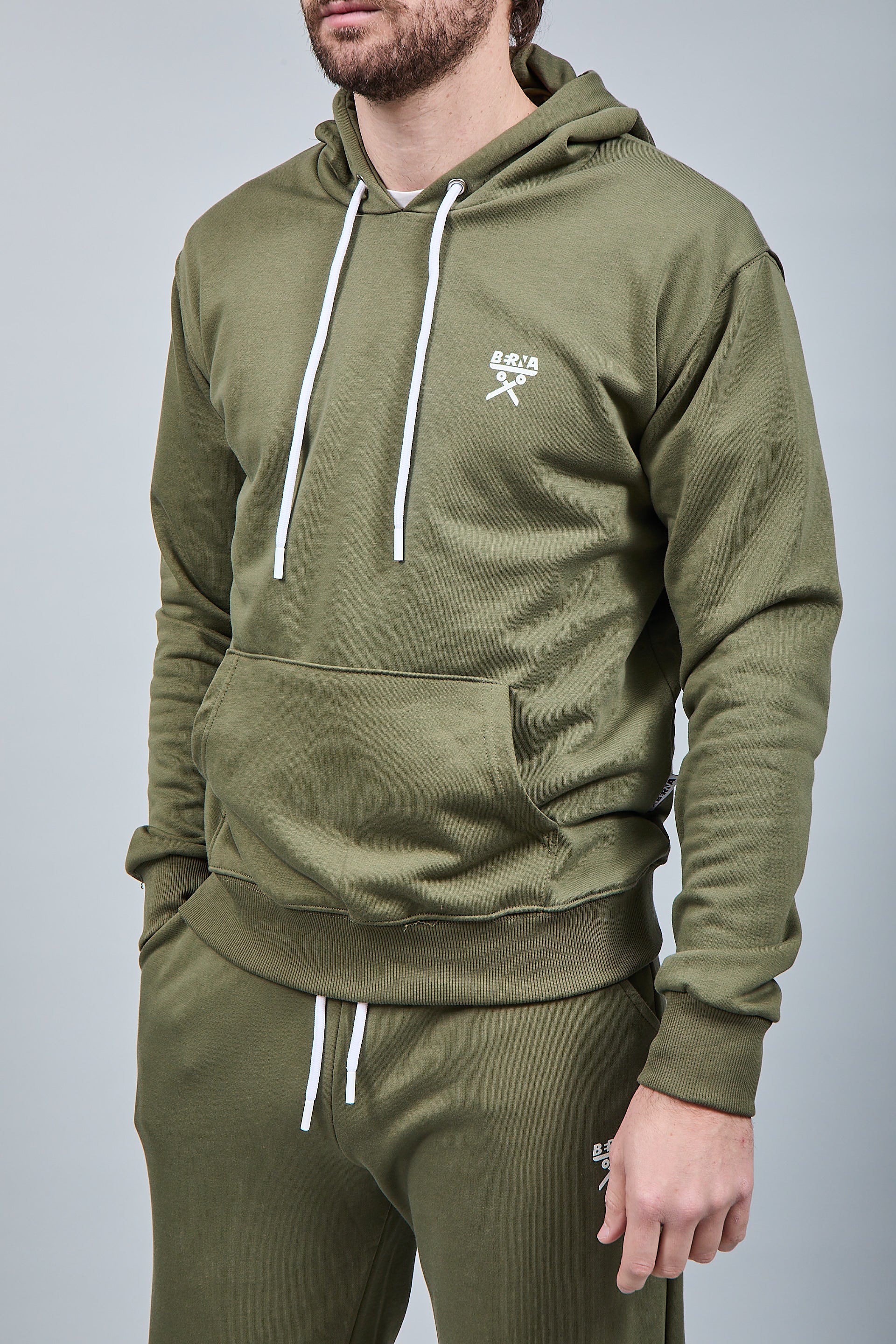 Felpa Berna Cappuccio Muschio 52