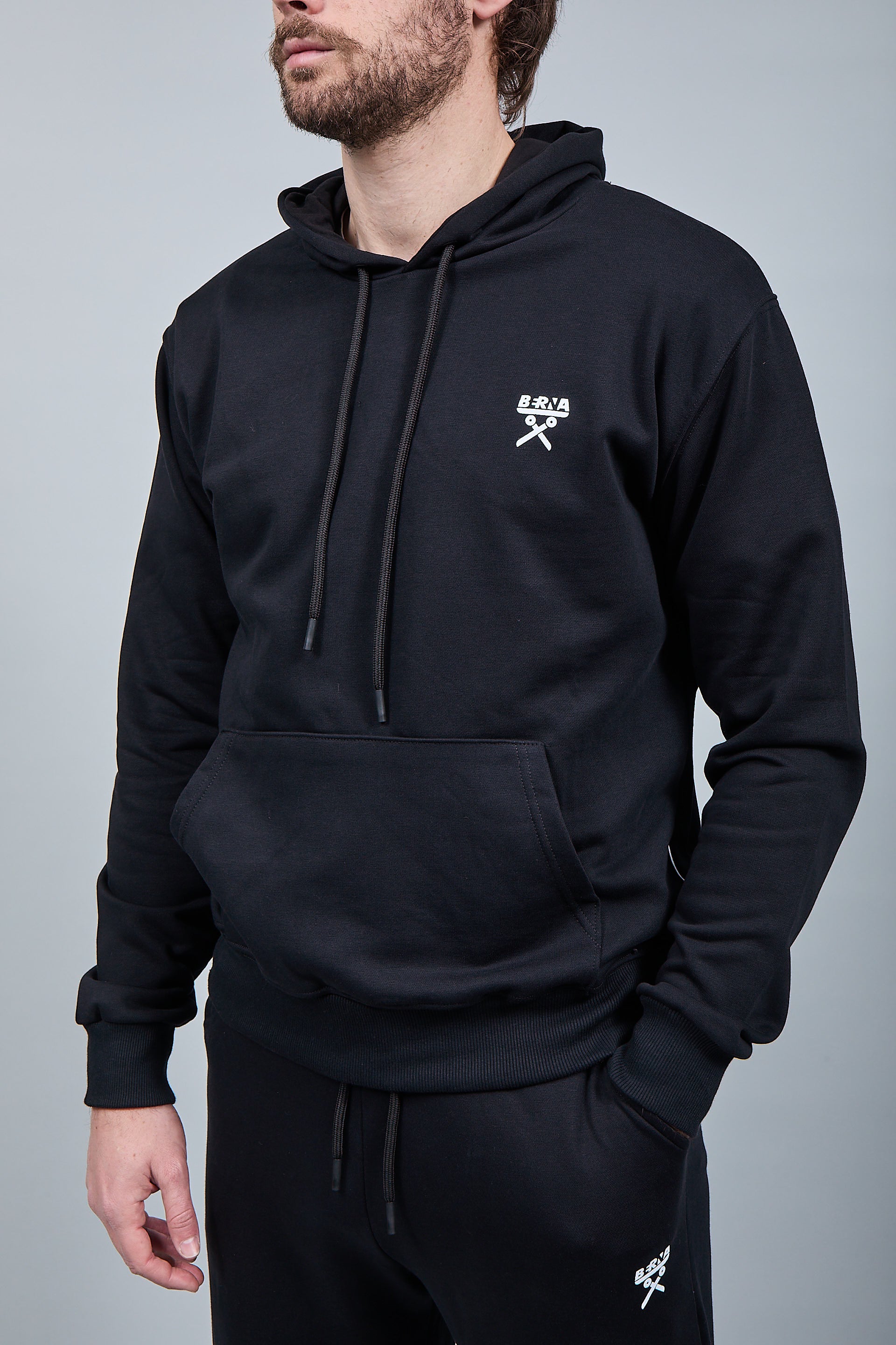 Felpa Berna Cappuccio Nera 52