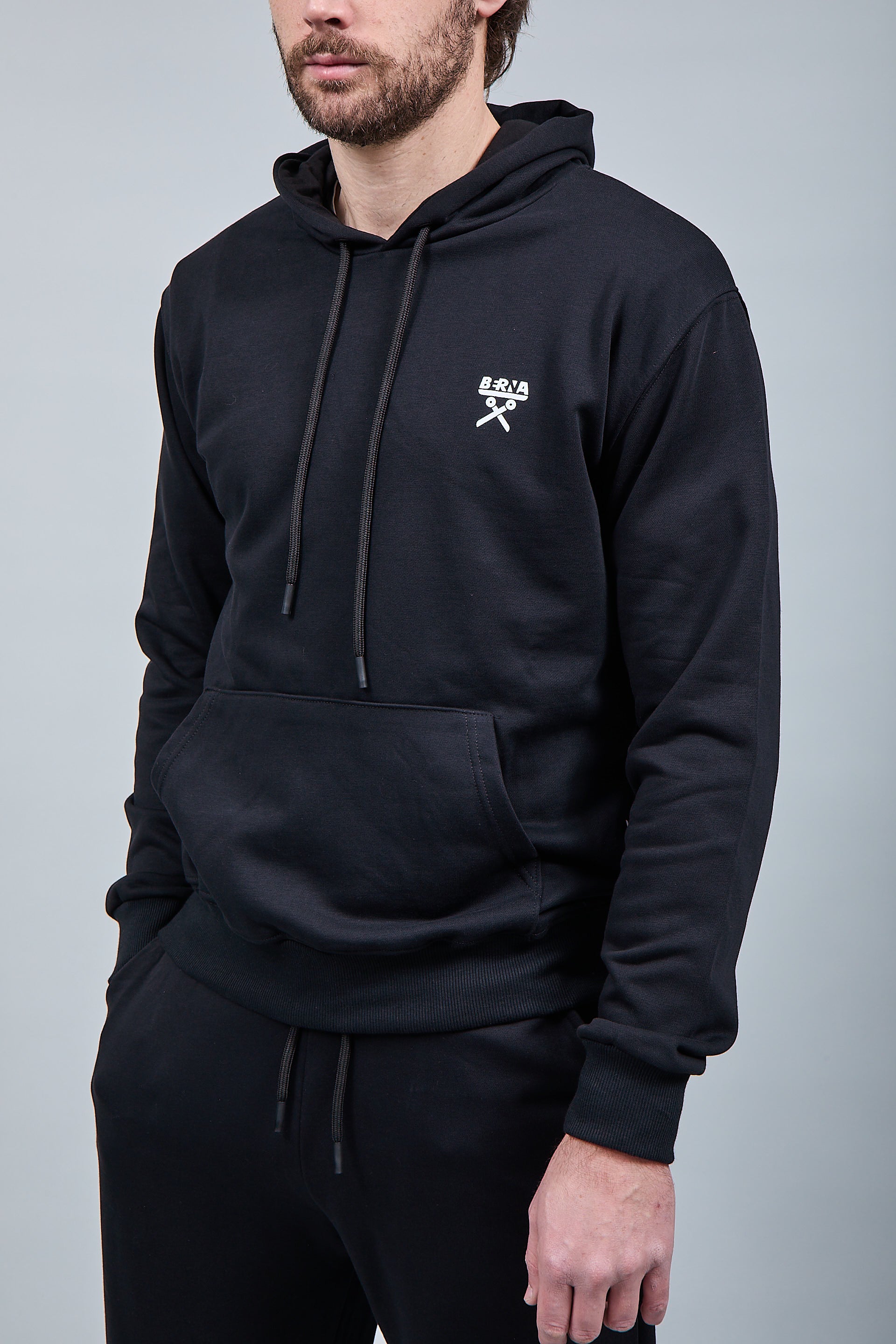 Felpa Berna Cappuccio Nera 52