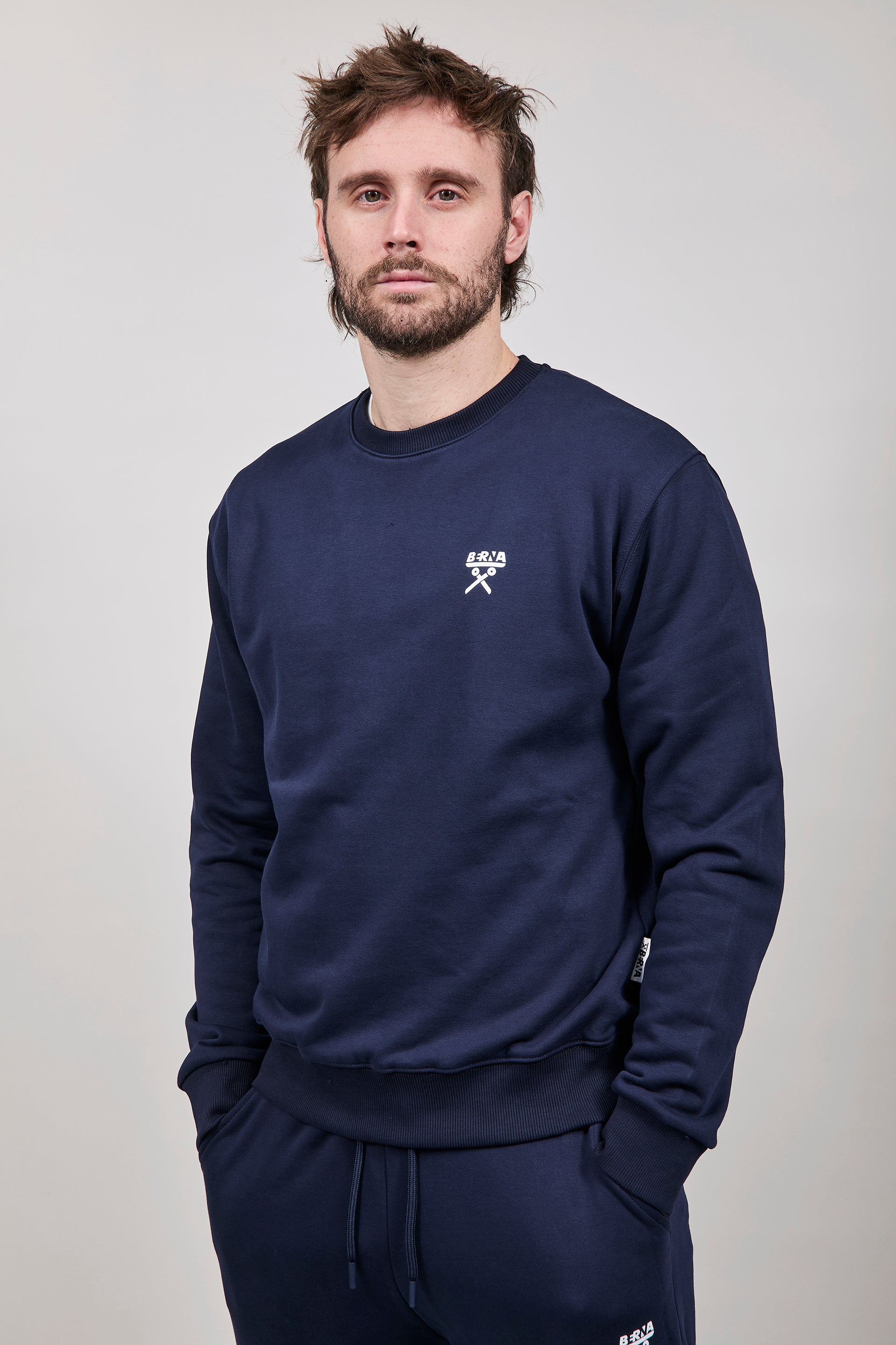Felpa Berna Girocollo Blu 53