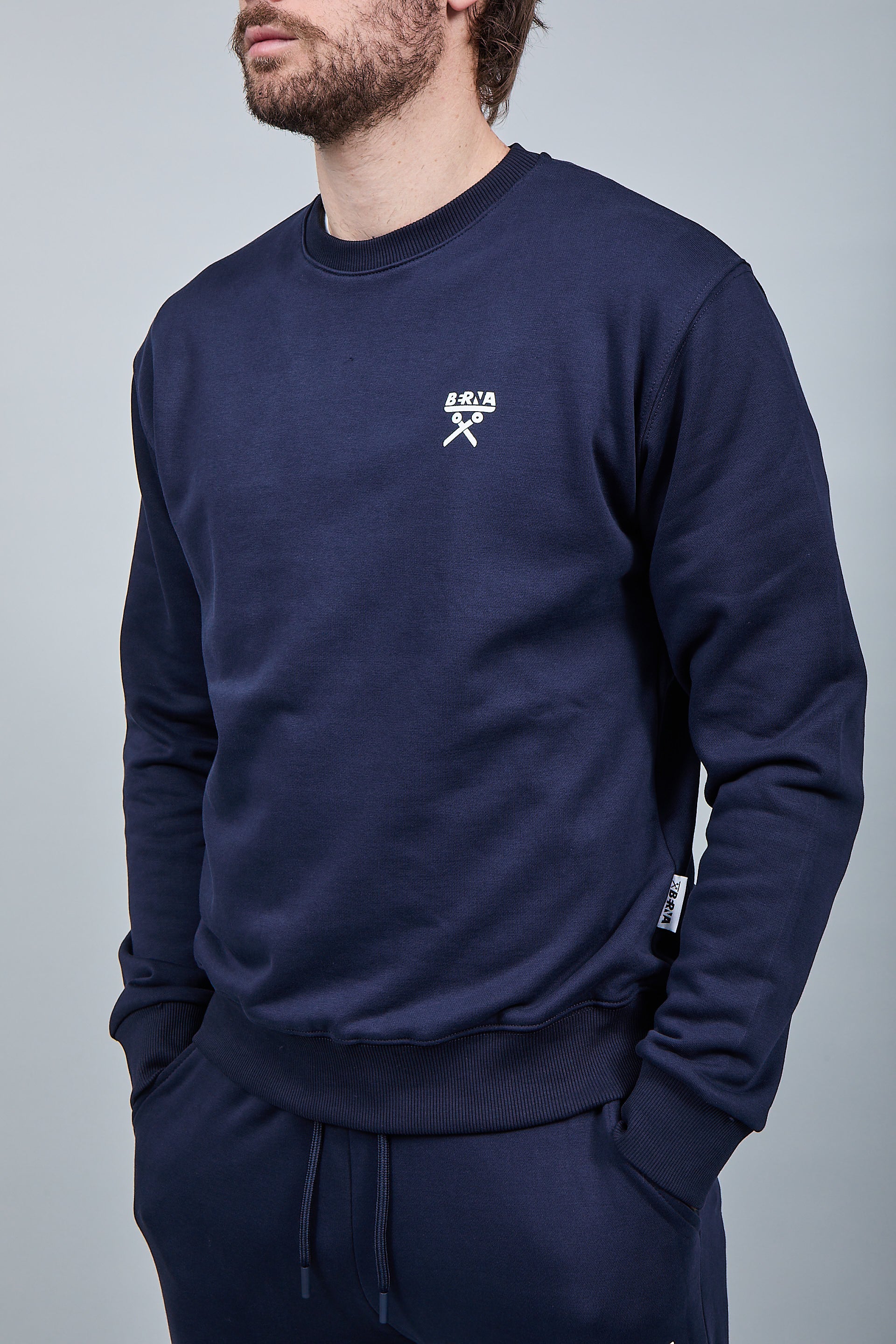 Felpa Berna Girocollo Blu 53