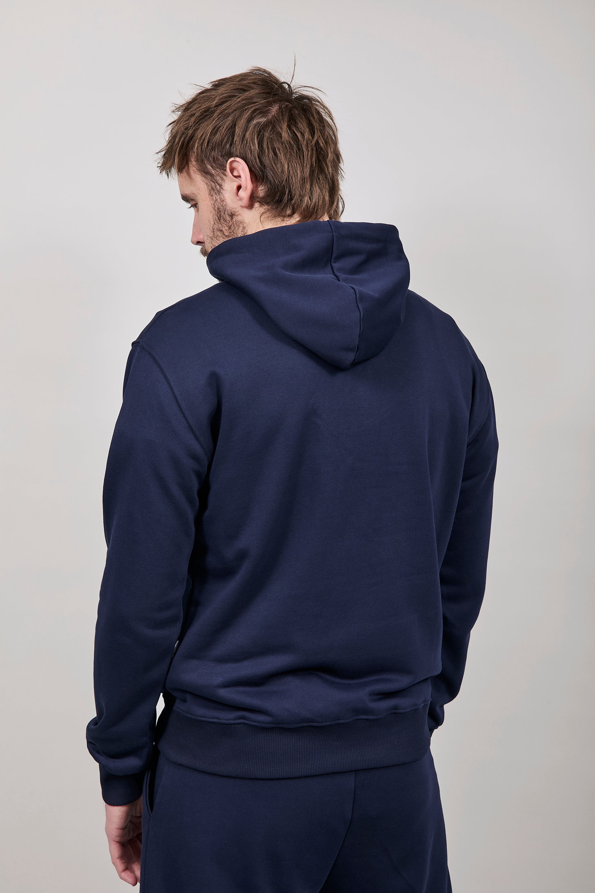 Felpa Berna Cappuccio Blu 52