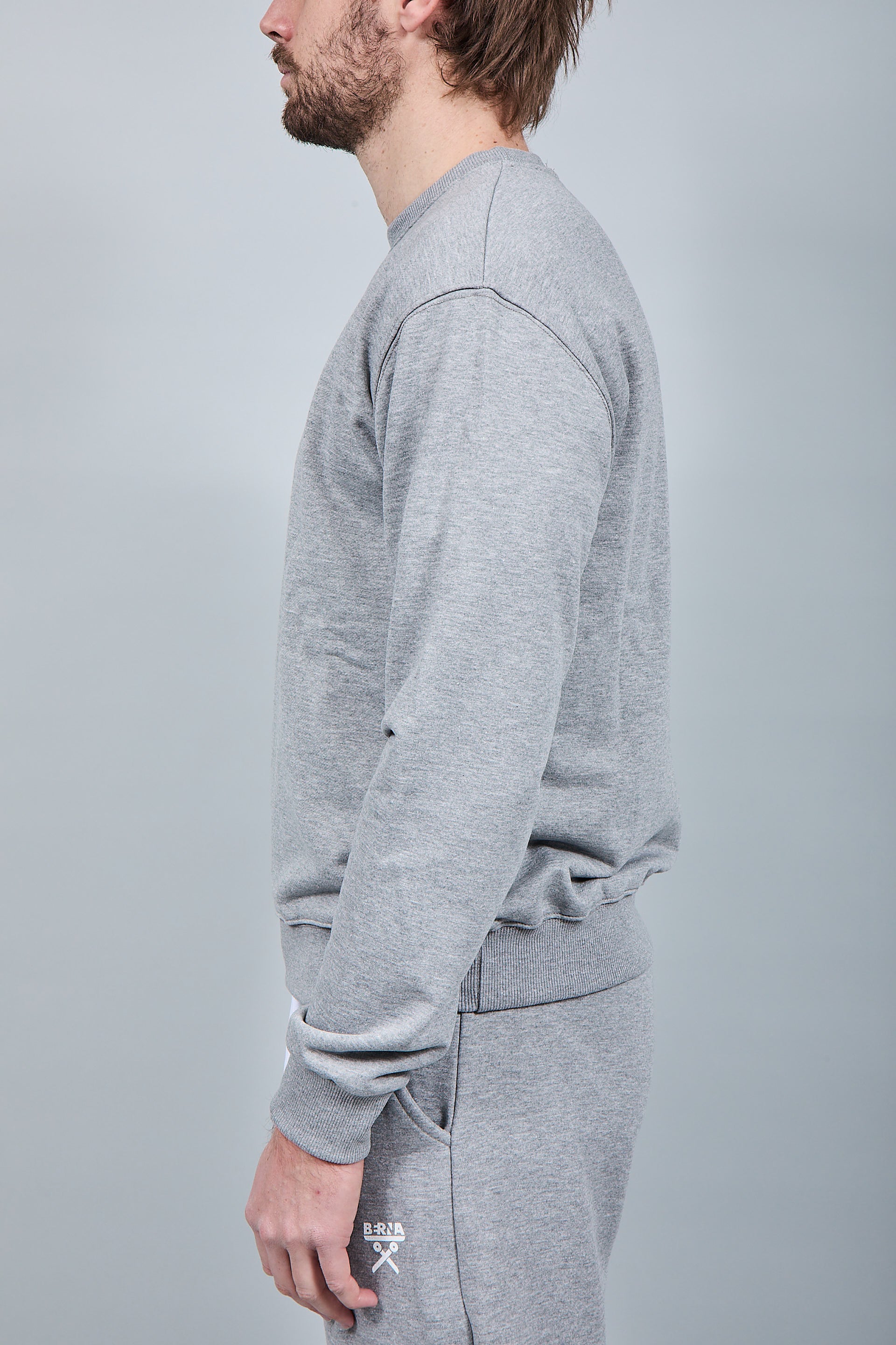 Felpa Berna Girocollo Grigio Melange 53
