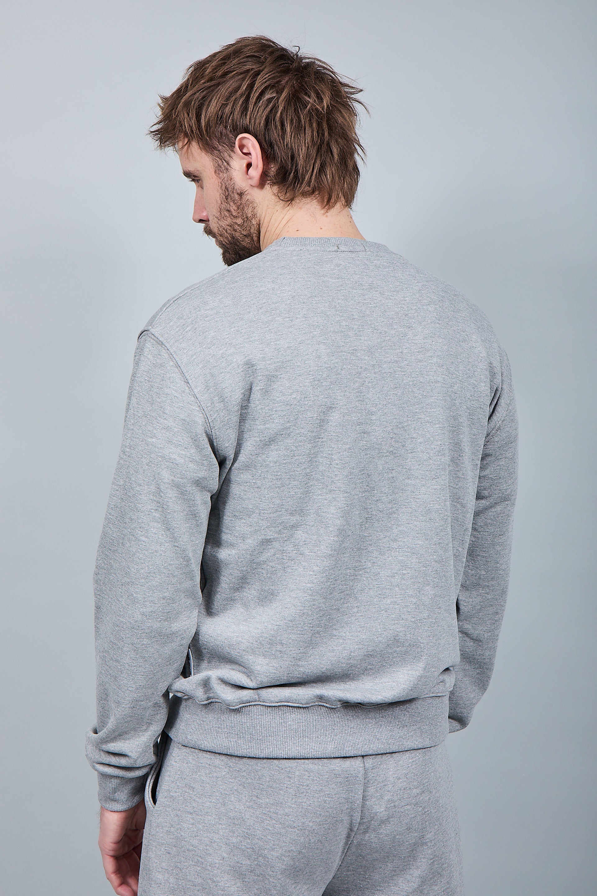 Felpa Berna Girocollo Grigio Melange 53