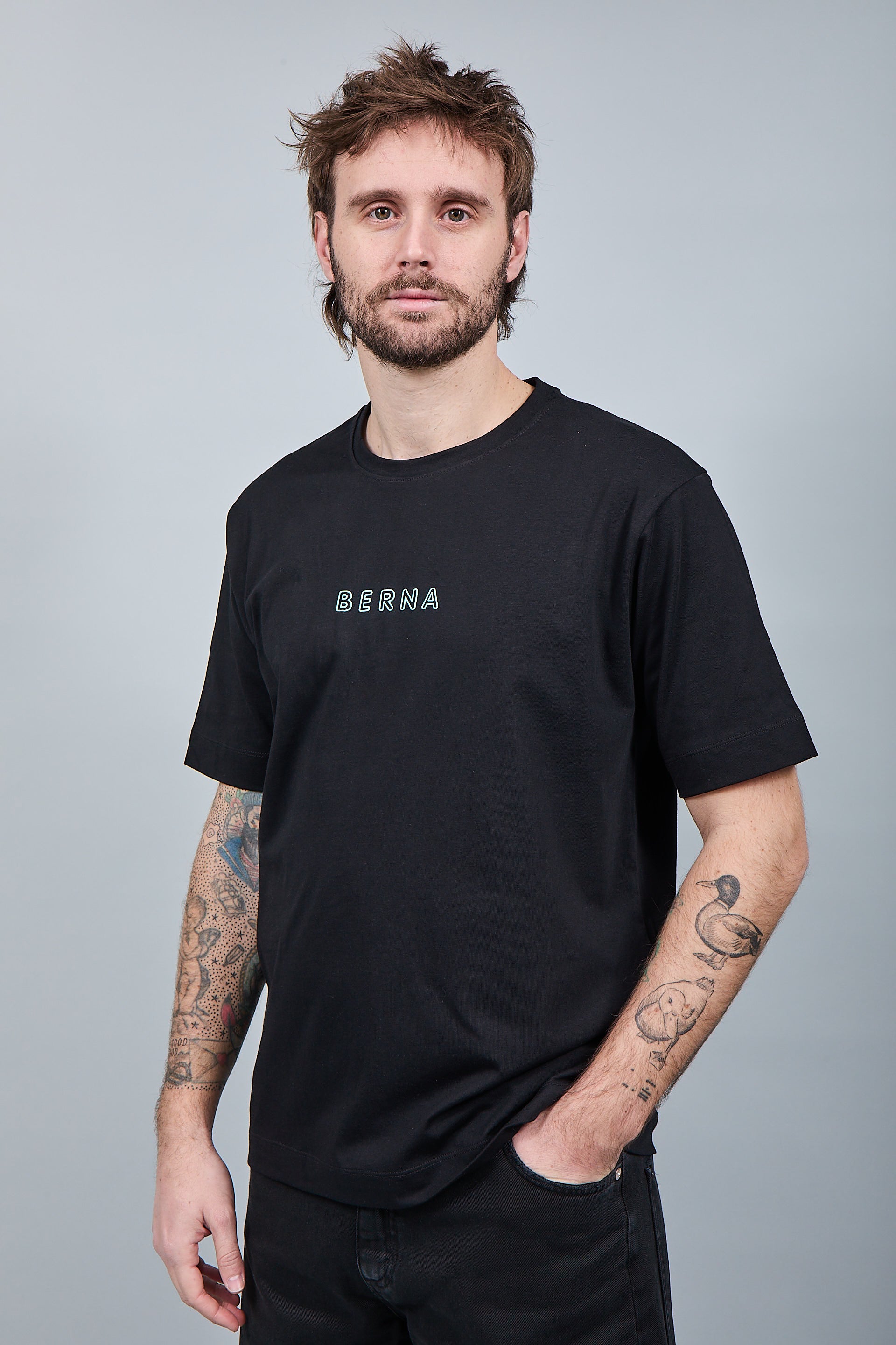 T-shirt Berna Aquila Azteca Nera