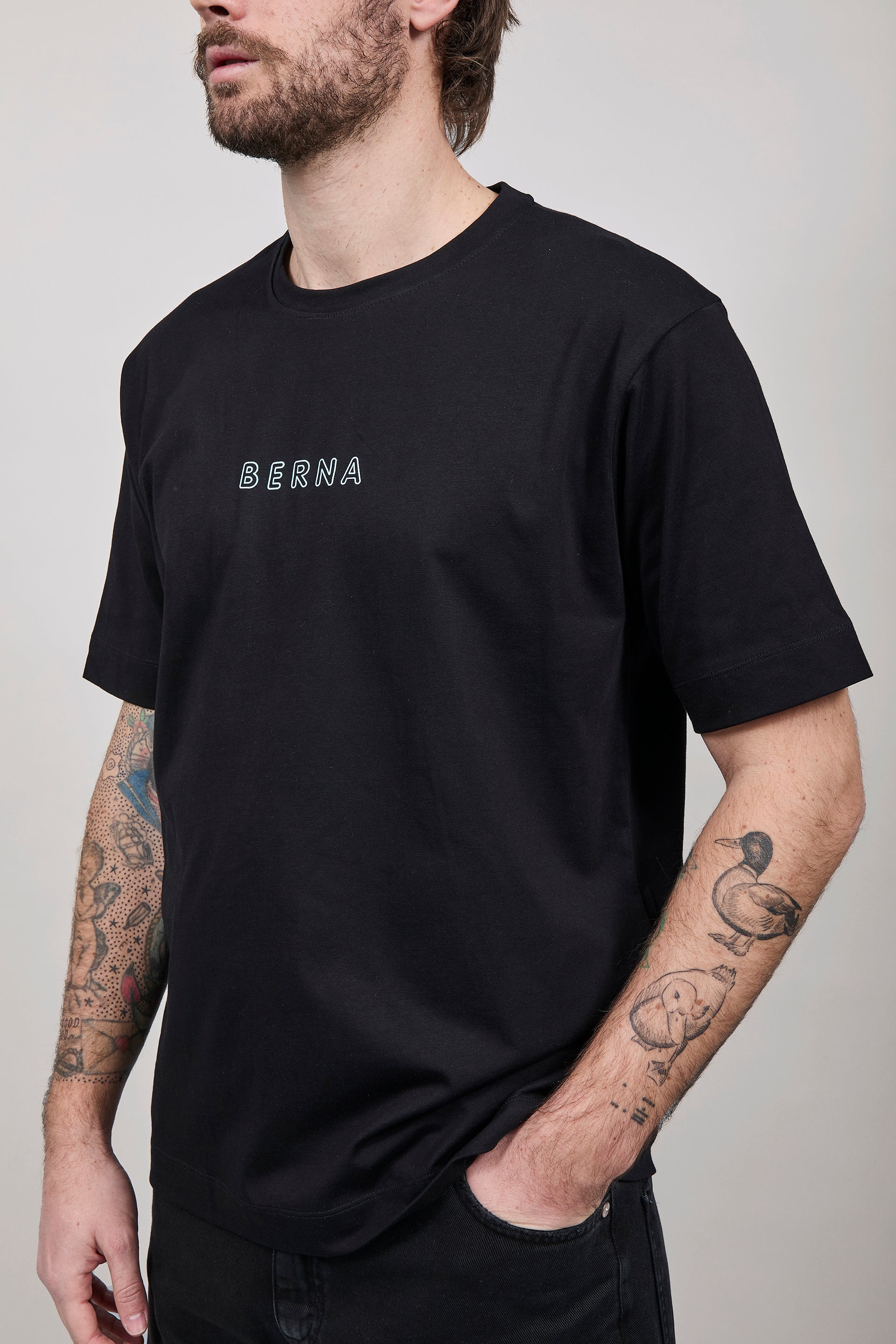 T-shirt Berna Aquila Azteca Nera