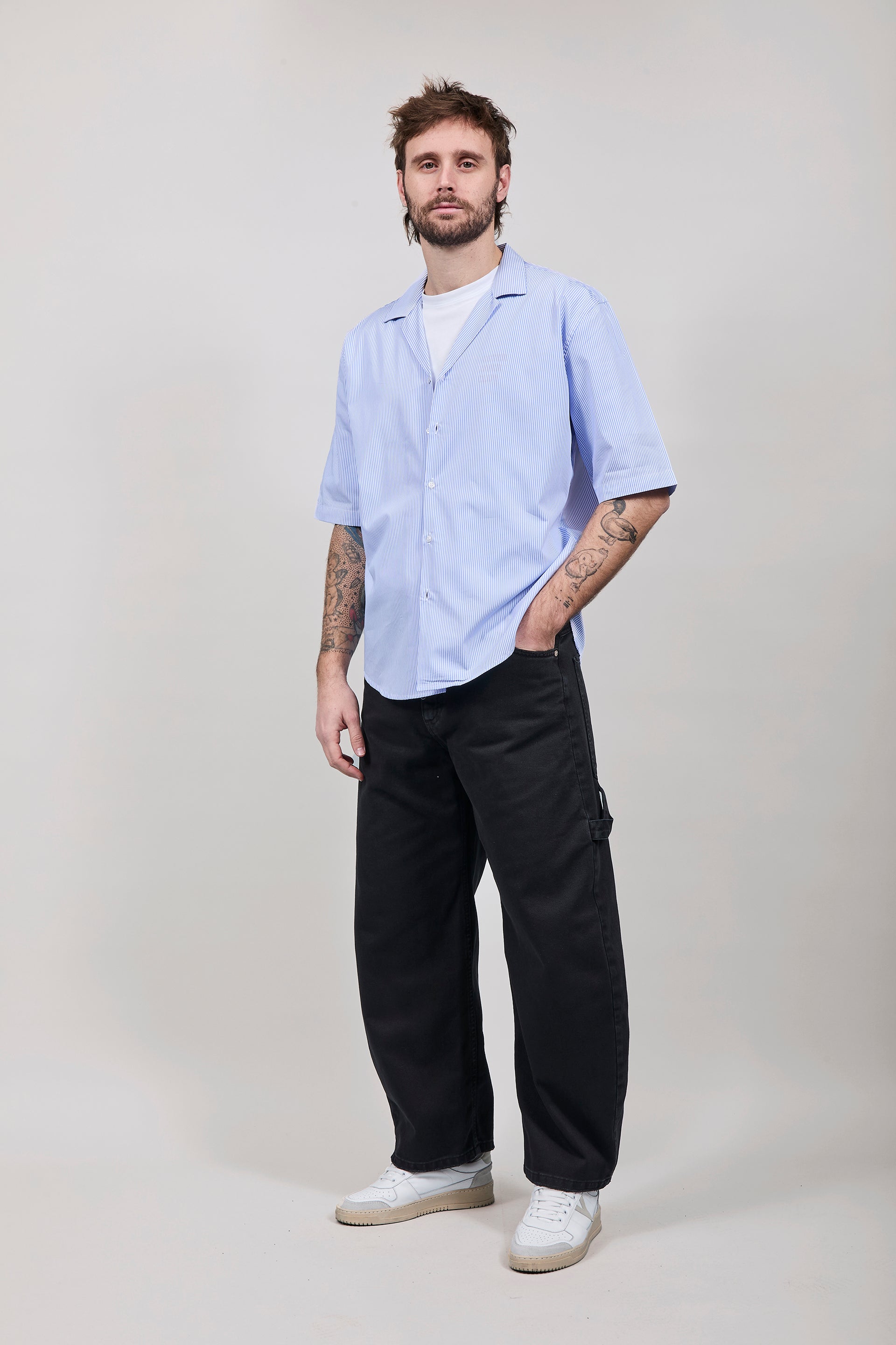 Camicia Over-D Boxy Fit Celeste C62