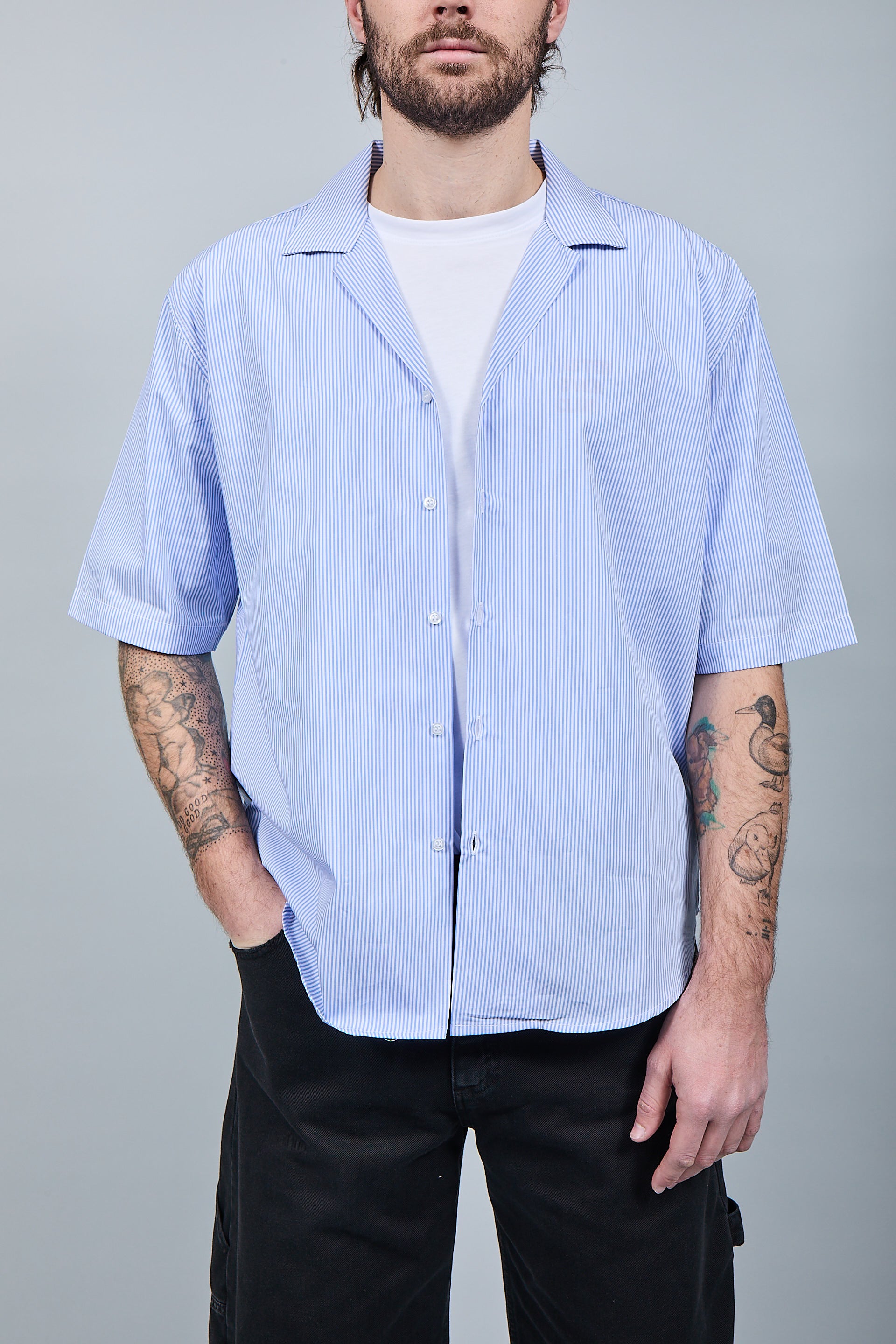 Camicia Over-D Boxy Fit Celeste C62