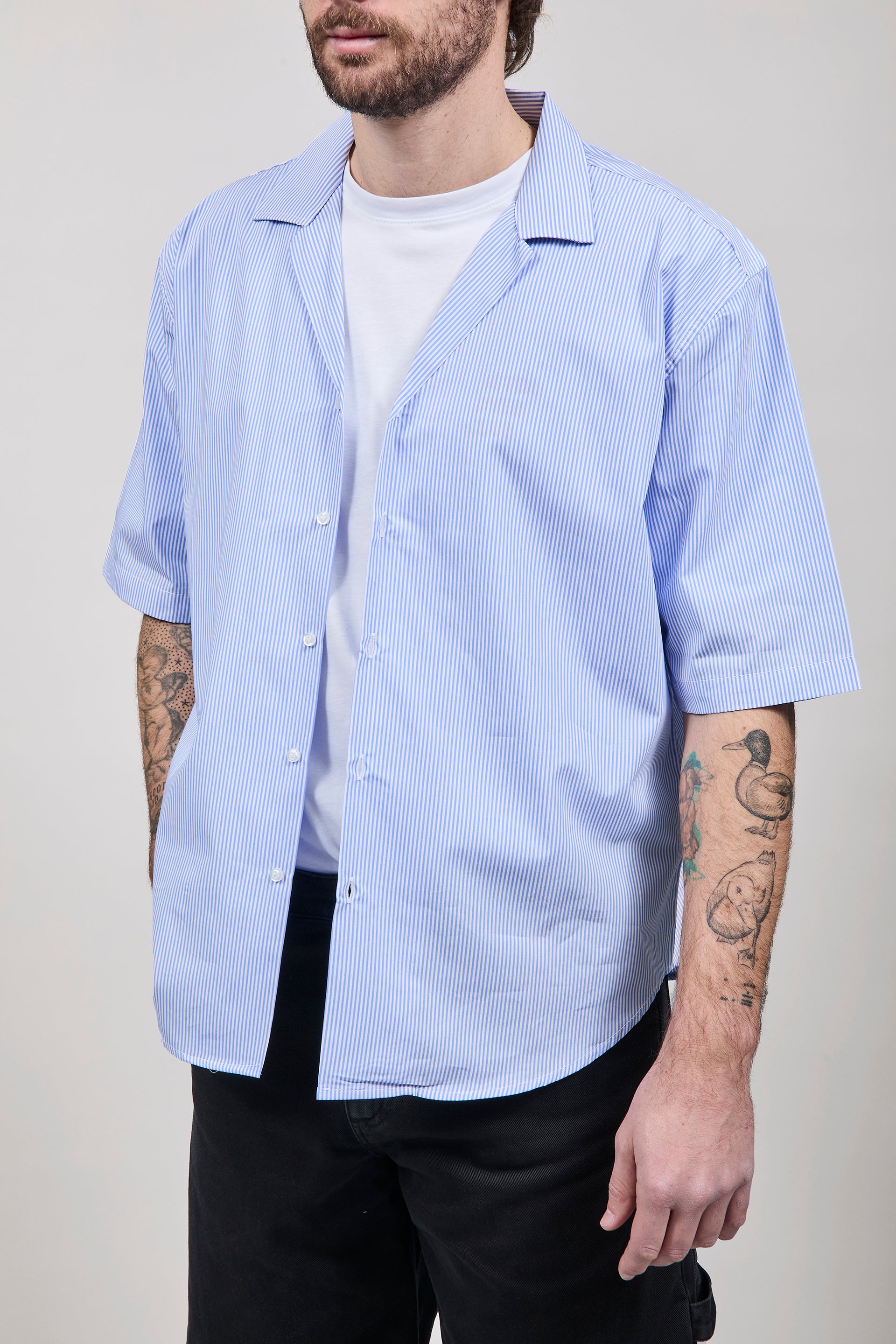 Camicia Over-D Boxy Fit Celeste C62