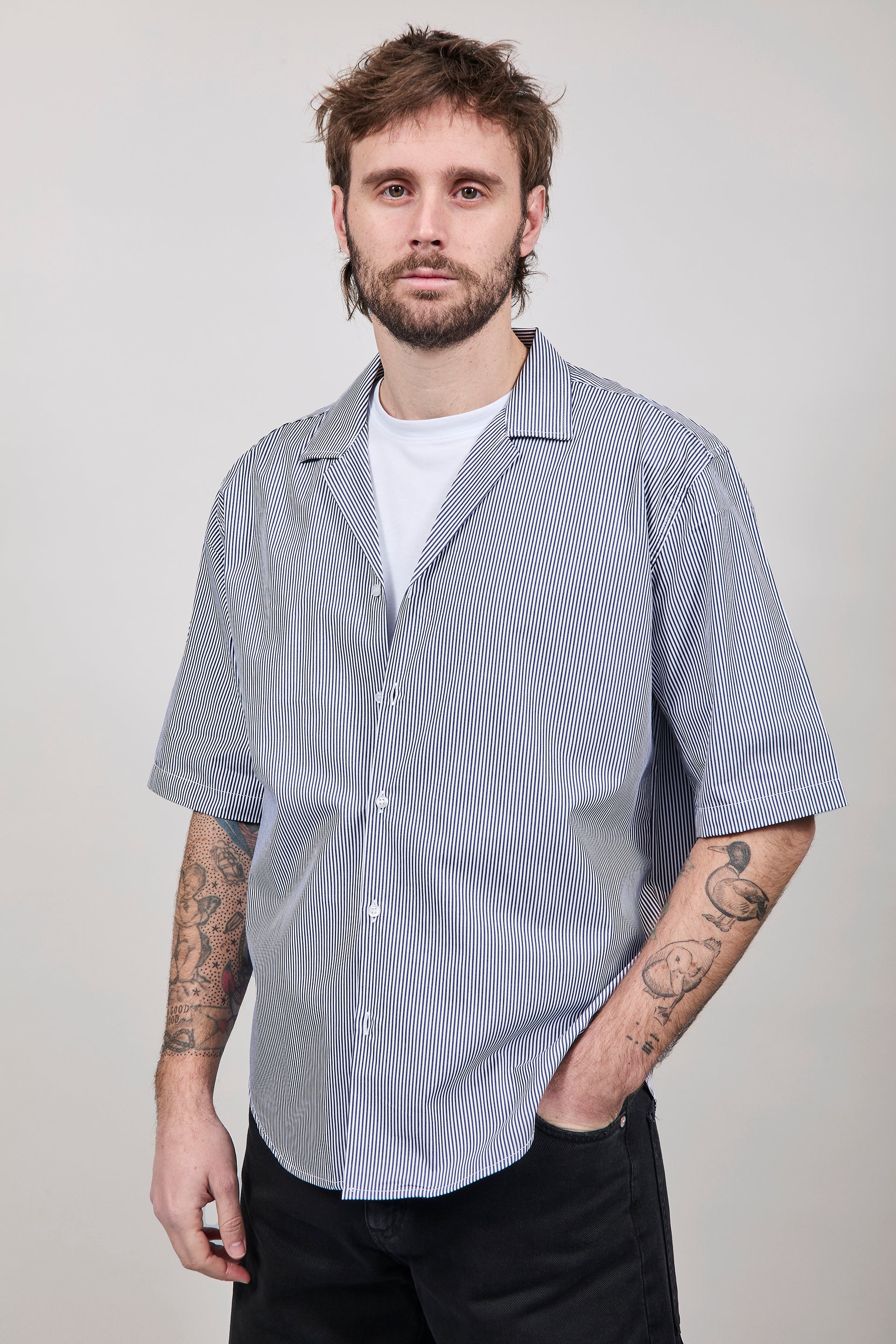 Camicia Over-D Boxy Fit Blu C62