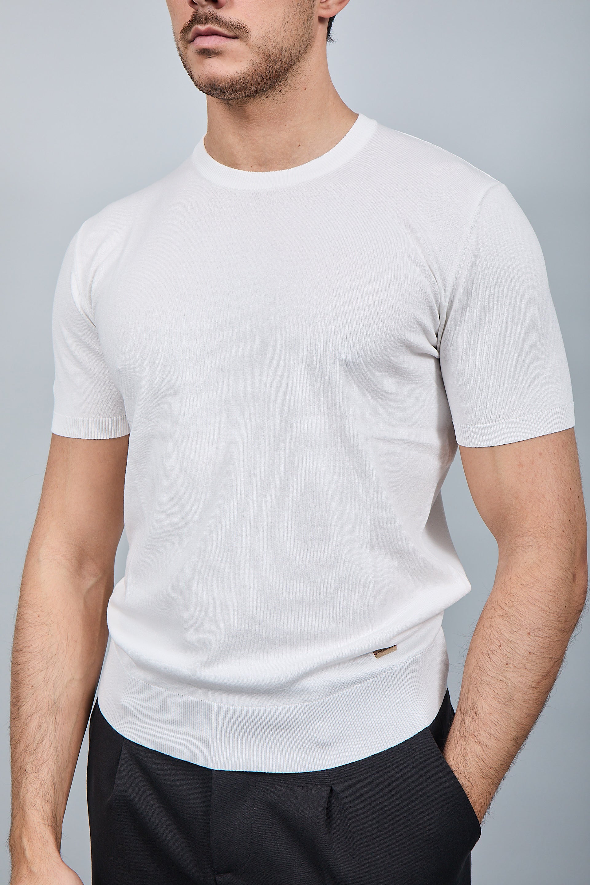 T-shirt maglia Gianni Lupo 510 Bianco