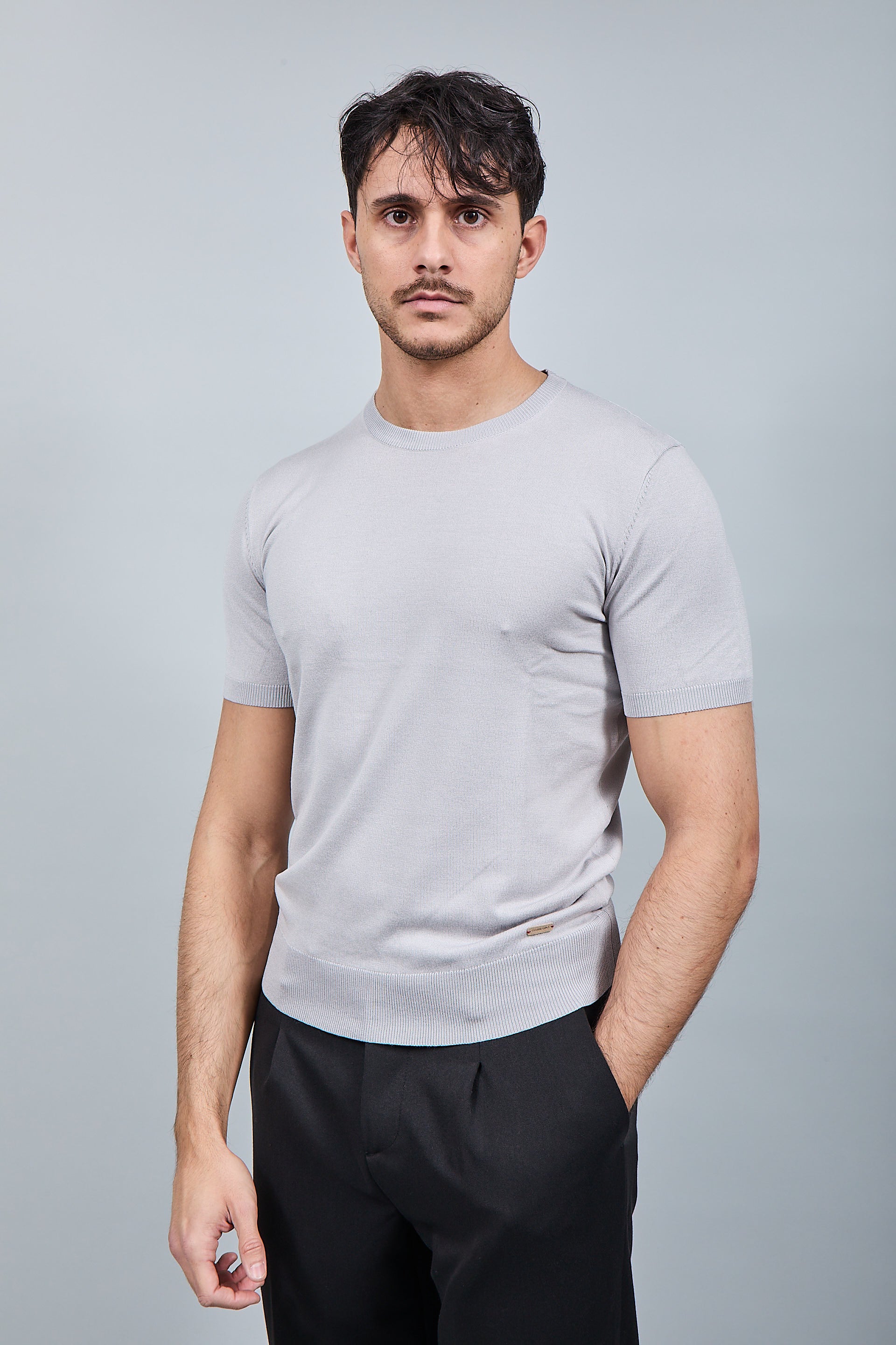T-shirt maglia Gianni Lupo 510 Grigio