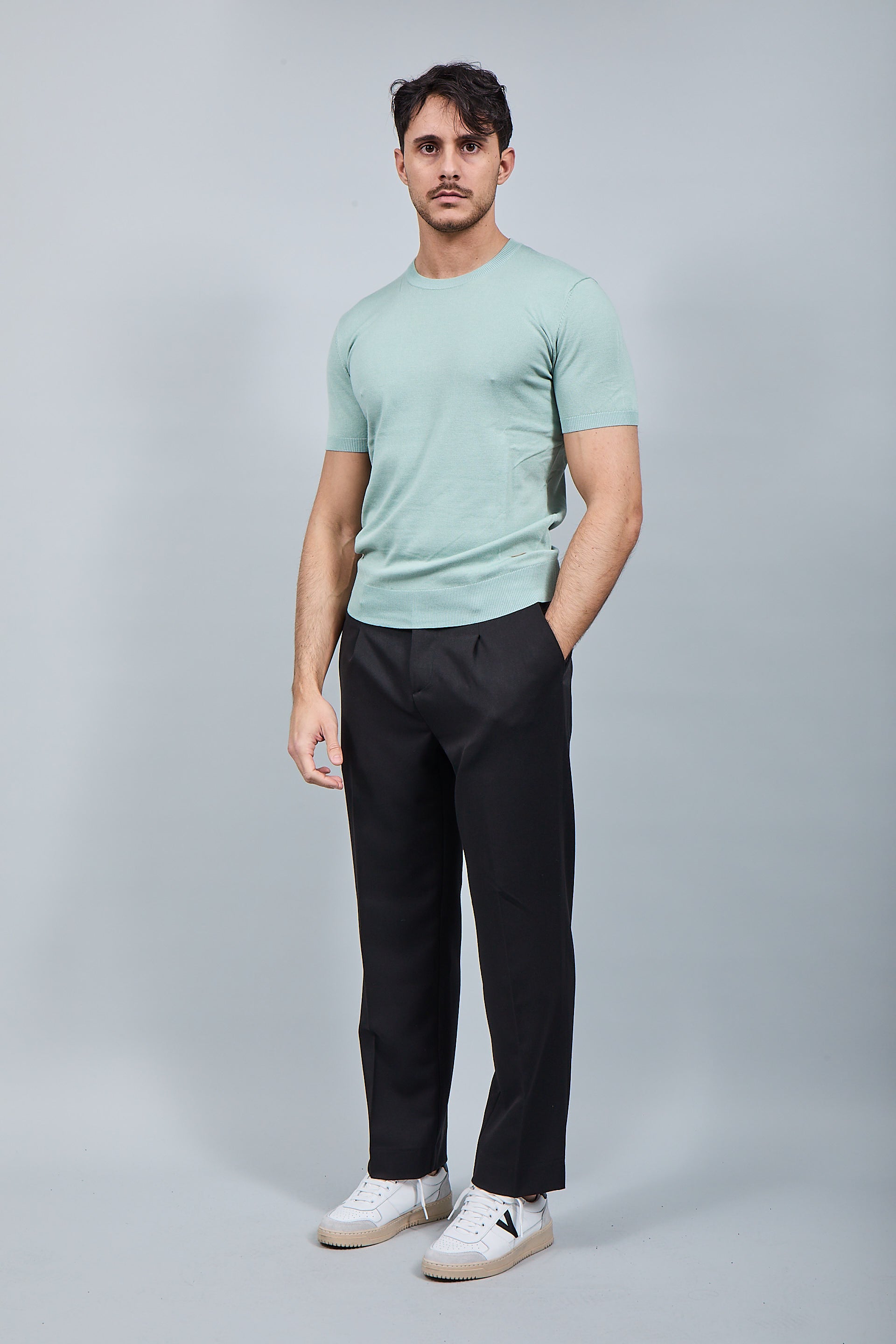 T-shirt maglia Gianni Lupo 510 Menta