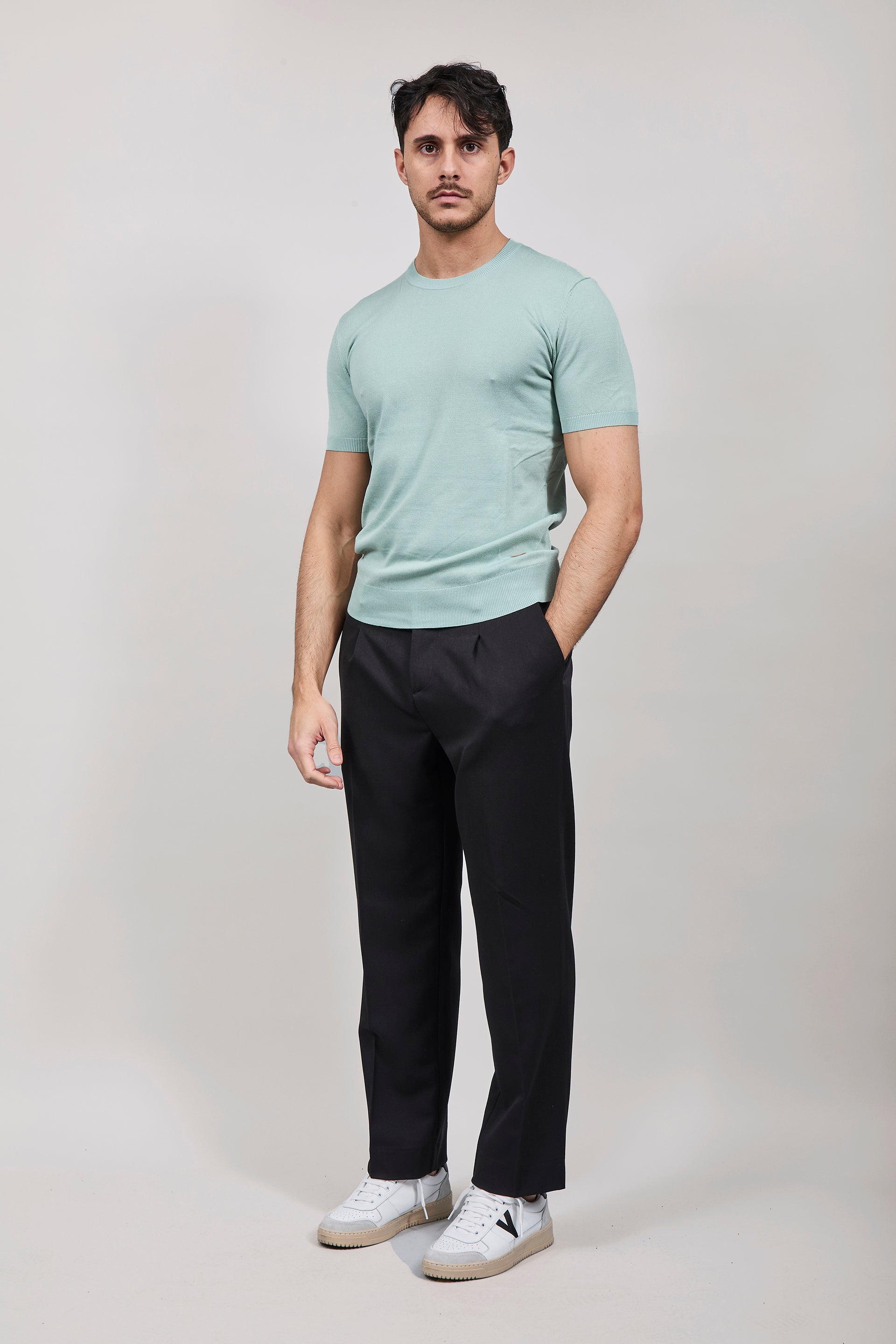 T-shirt maglia Gianni Lupo 510 Menta