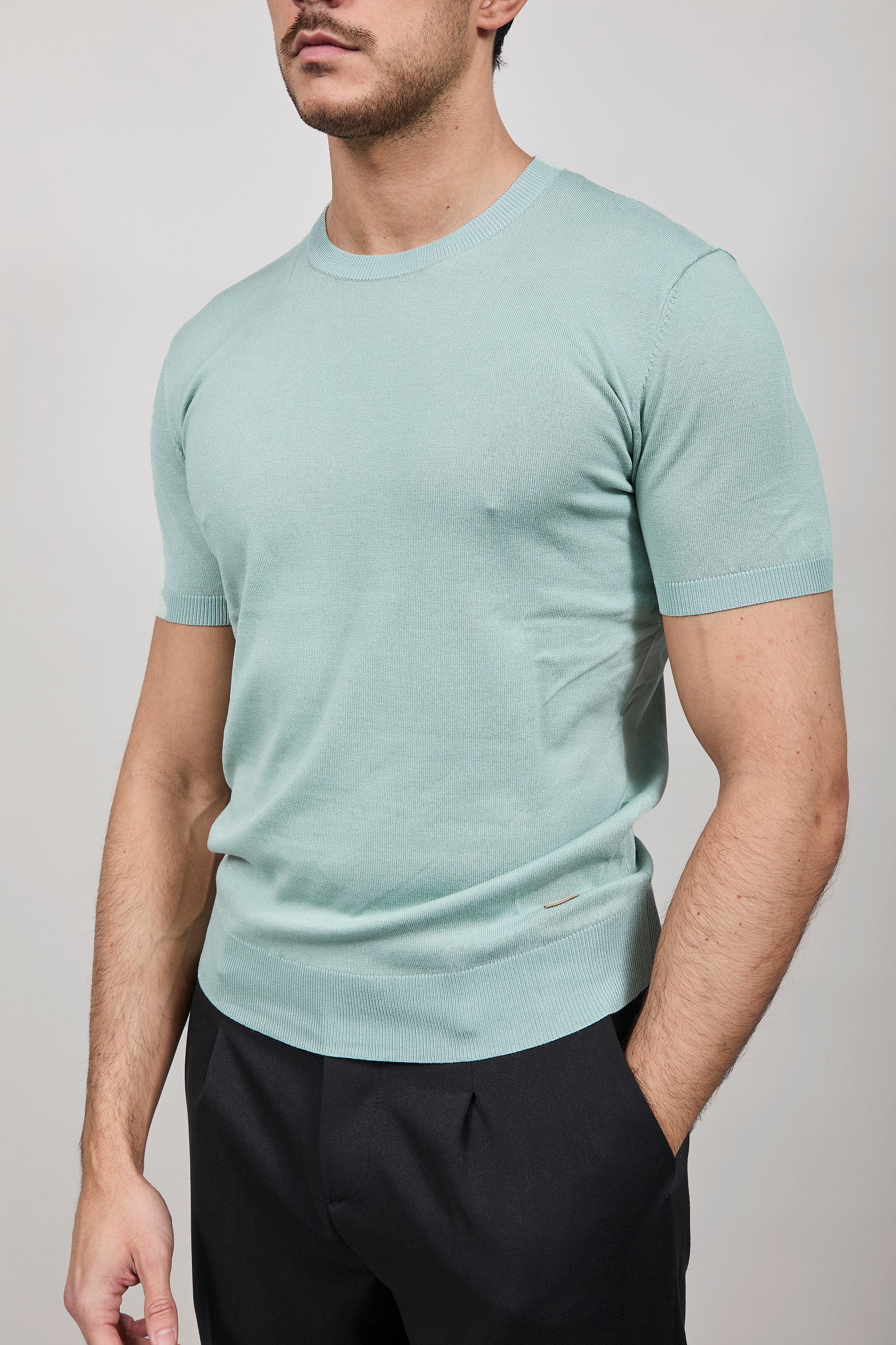 T-shirt maglia Gianni Lupo 510 Menta