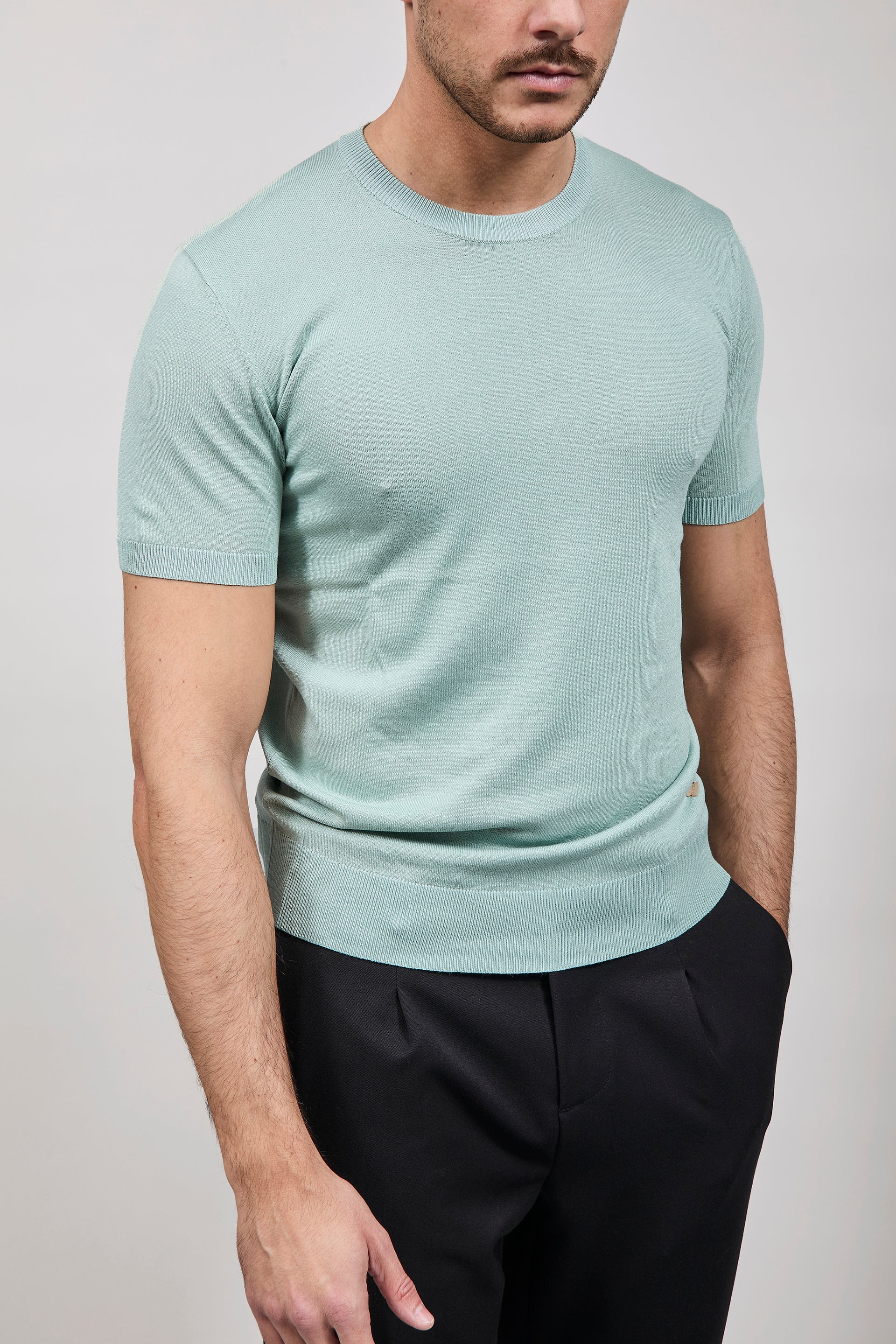 T-shirt maglia Gianni Lupo 510 Menta