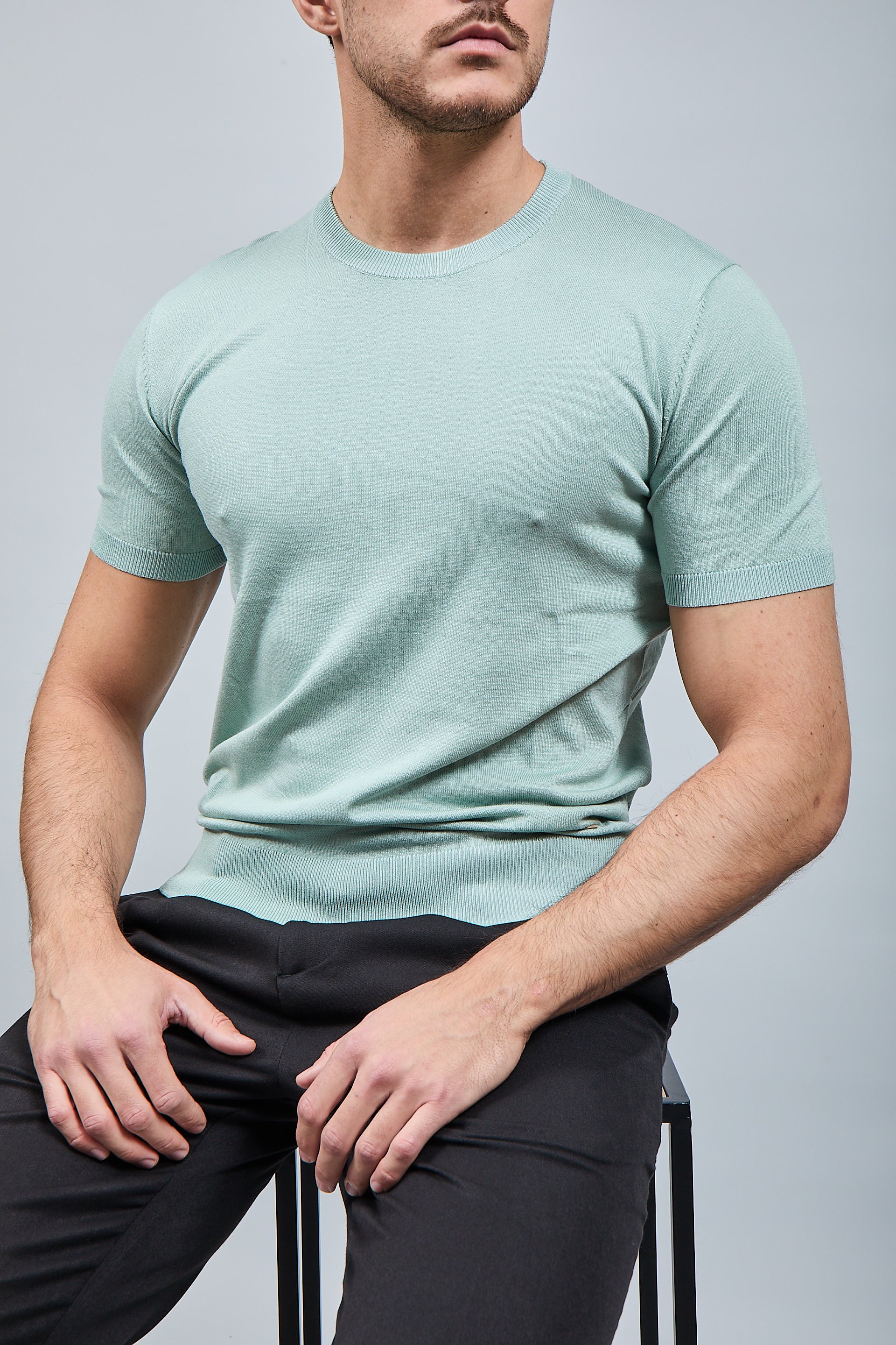 T-shirt maglia Gianni Lupo 510 Menta