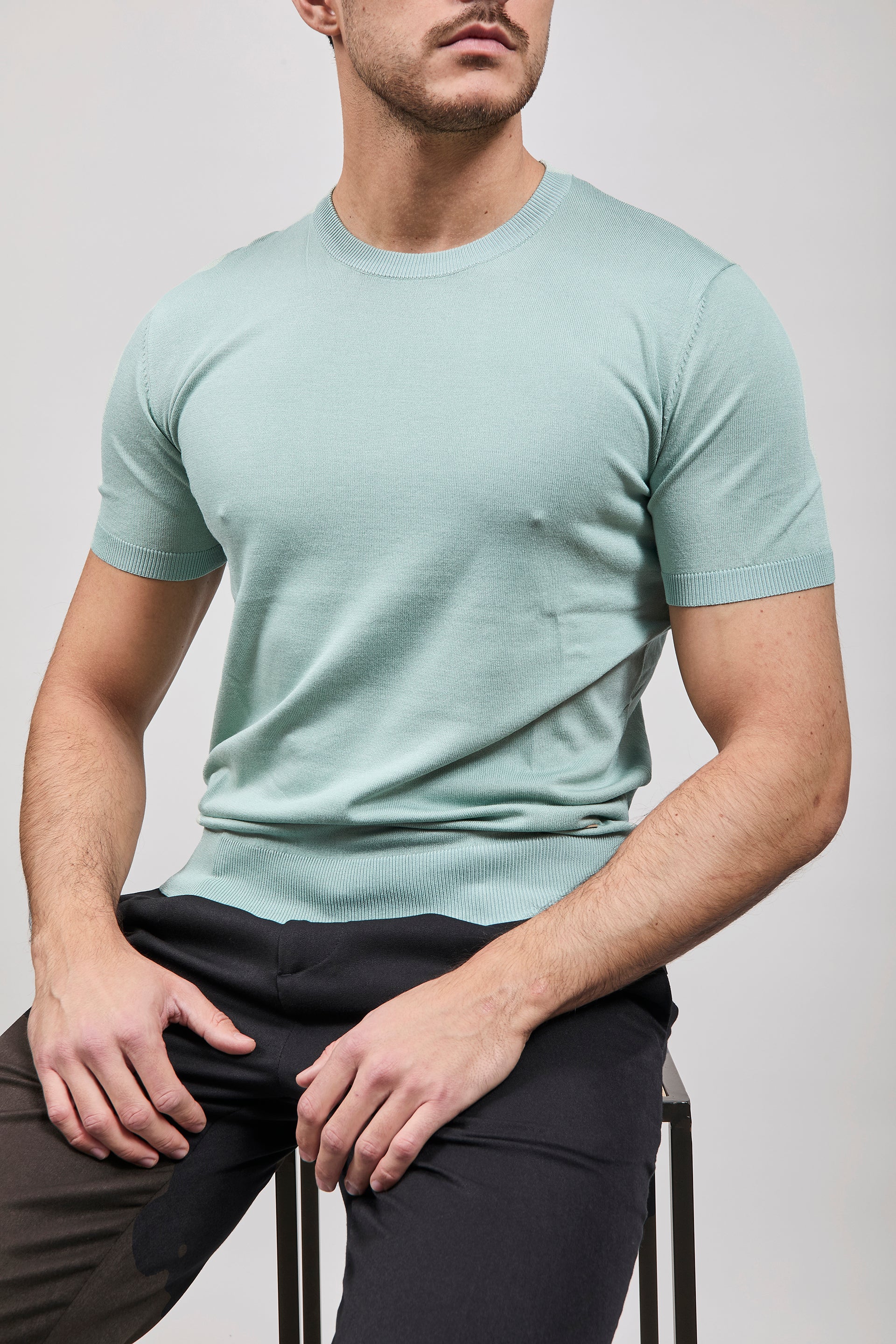 T-shirt maglia Gianni Lupo 510 Menta