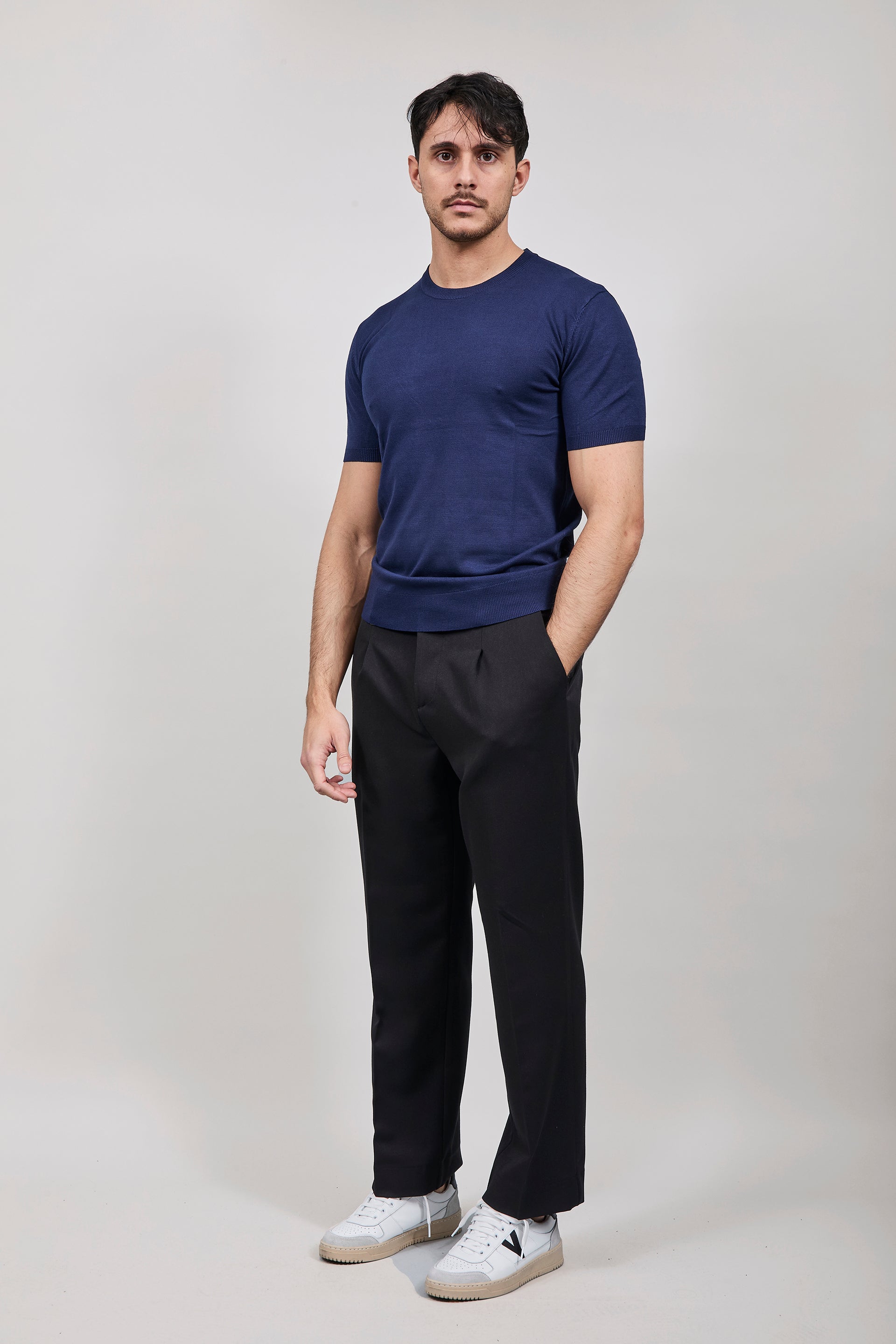 T-shirt maglia Gianni Lupo 510 Blu