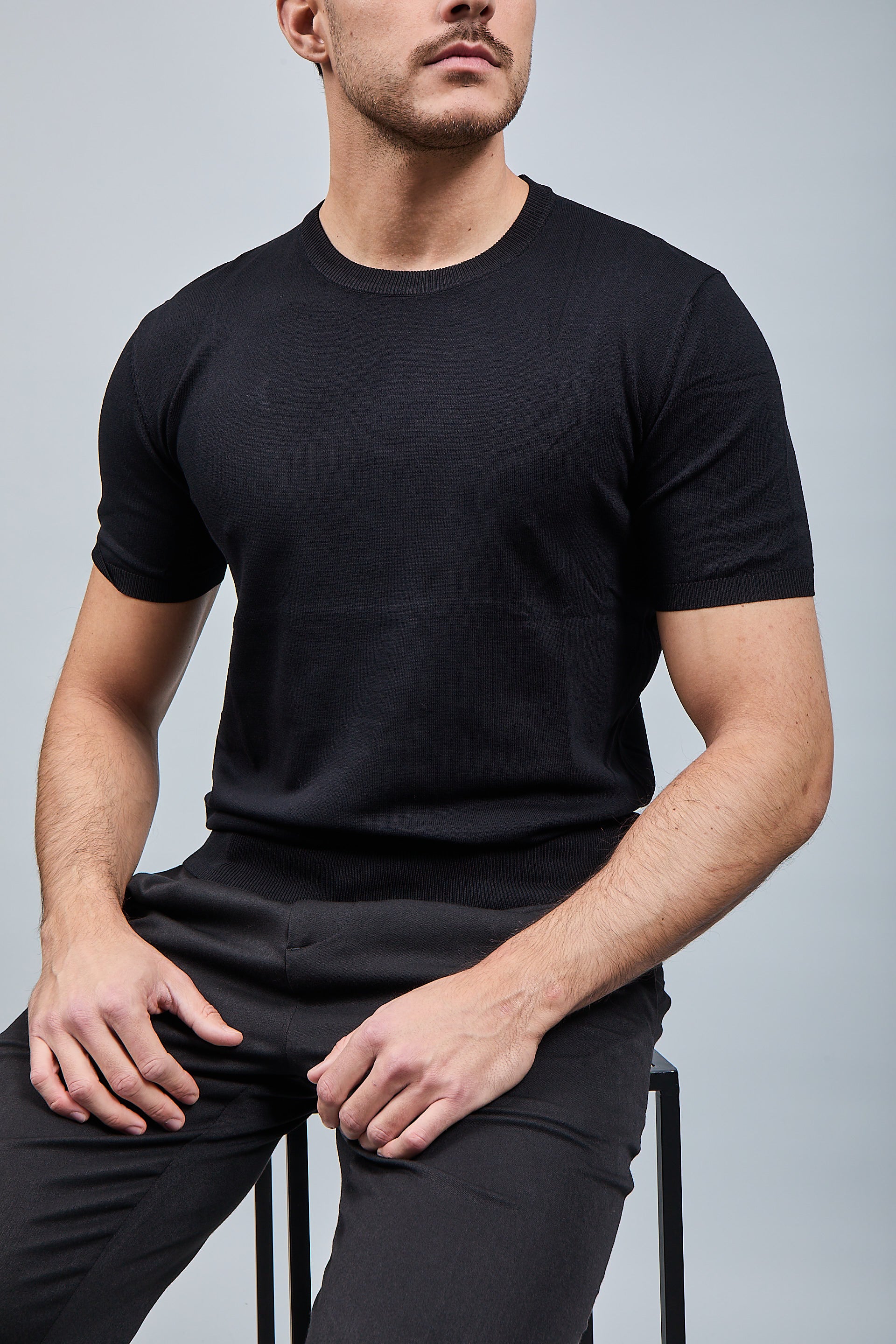 T-shirt maglia Gianni Lupo 510 Nero