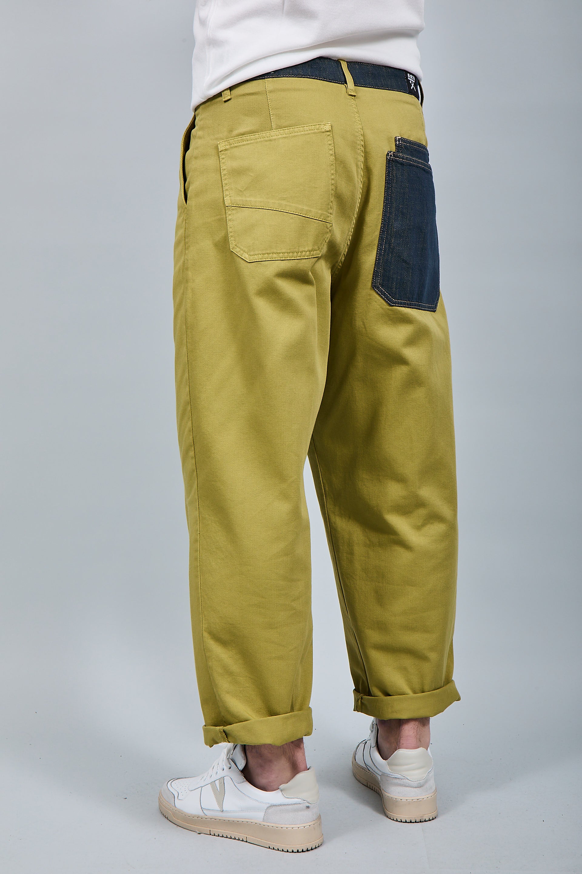 Pantalone cinta denim Berna Verde Chiaro