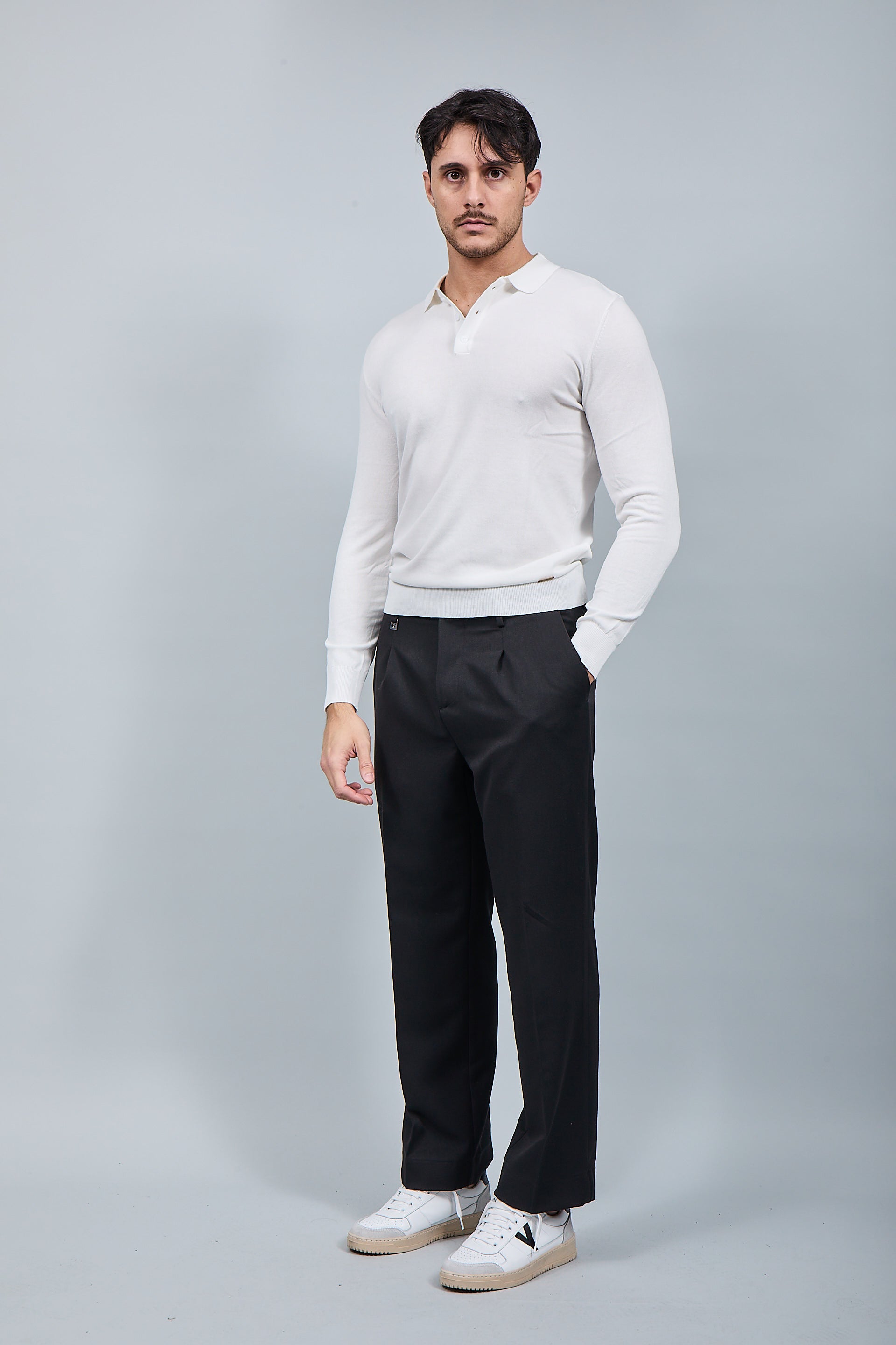 Polo manica lunga Gianni Lupo 33762 Bianca