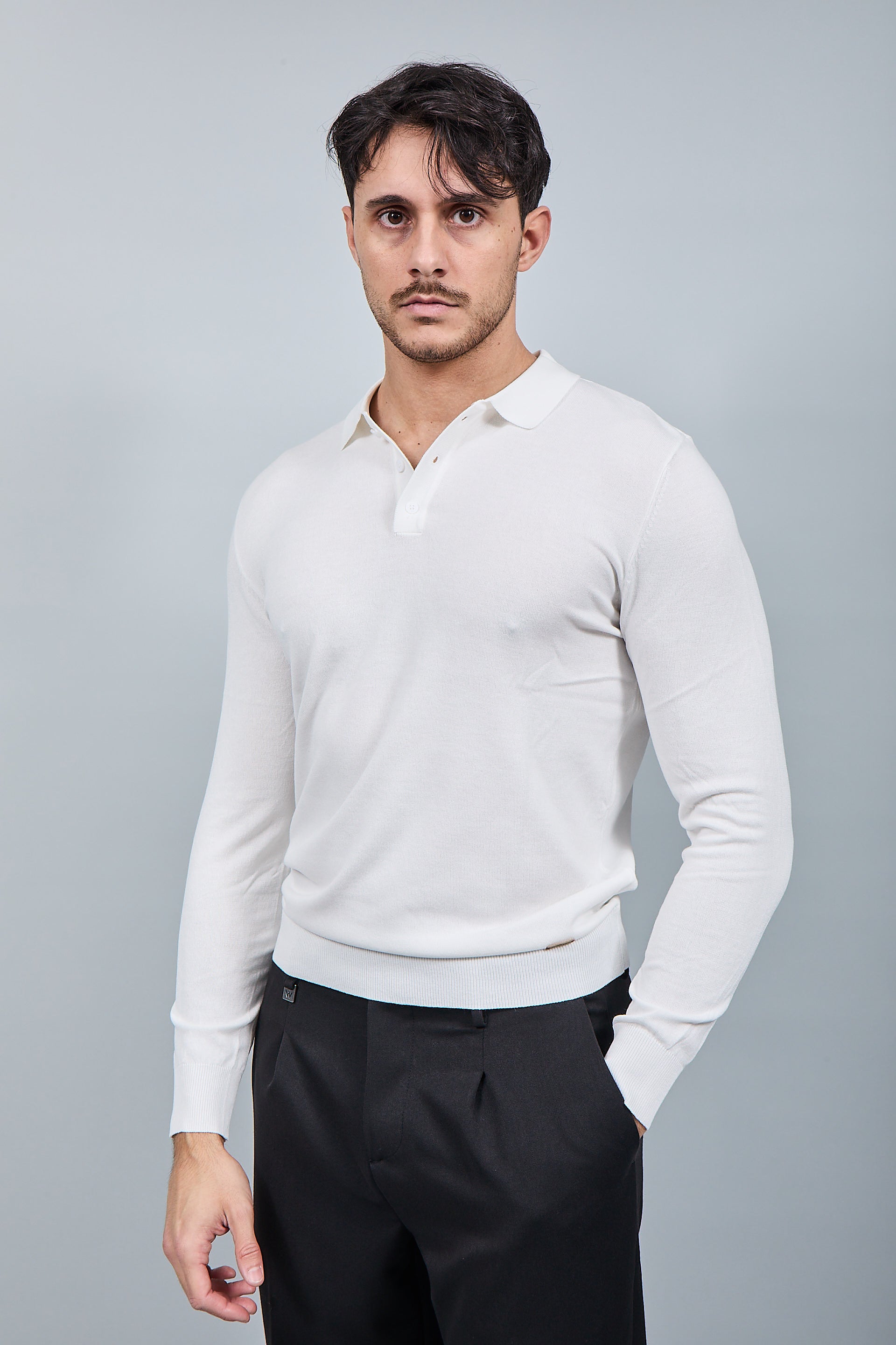 Polo manica lunga Gianni Lupo 33762 Bianca