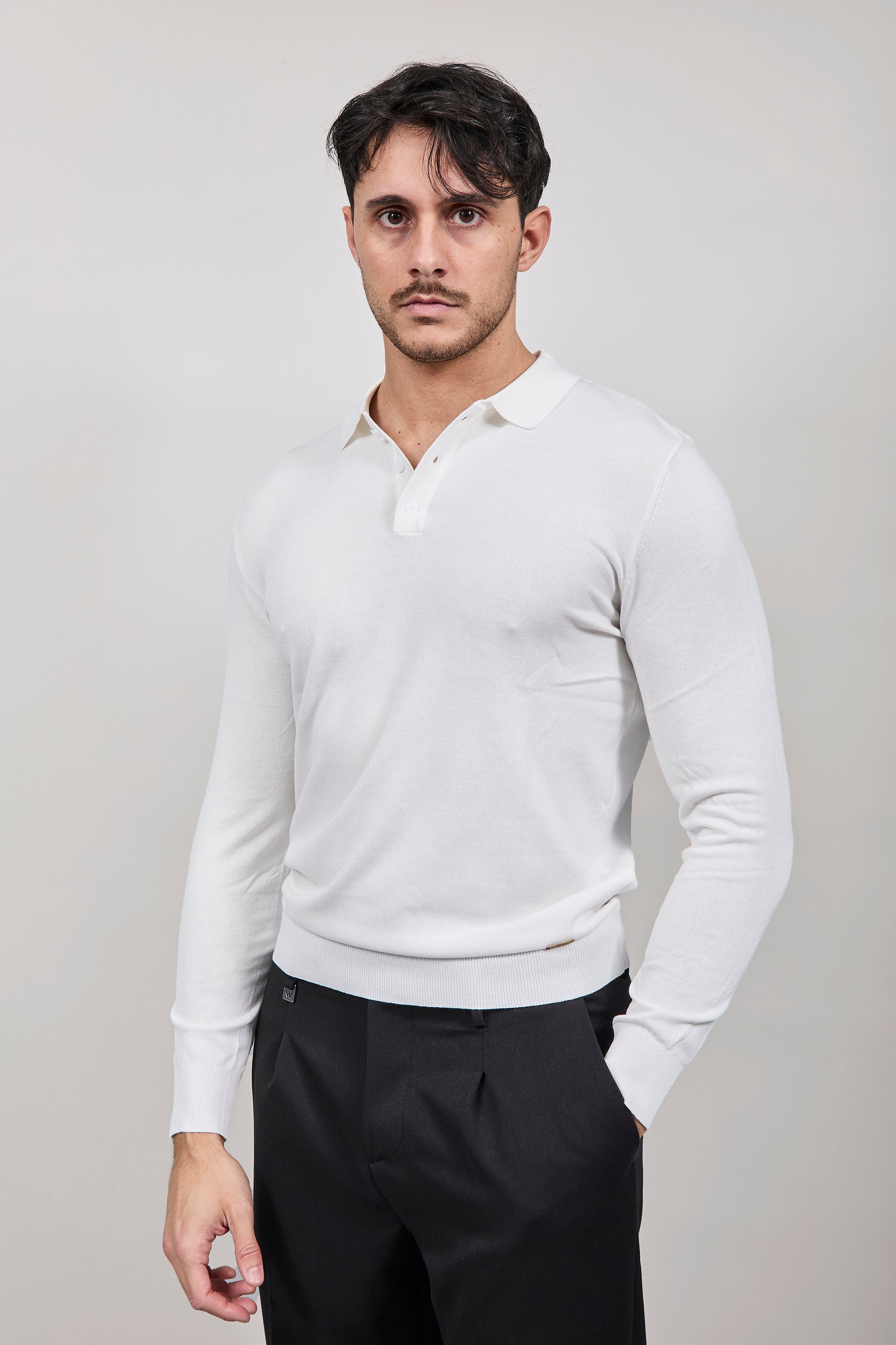 Polo manica lunga Gianni Lupo 33762 Bianca